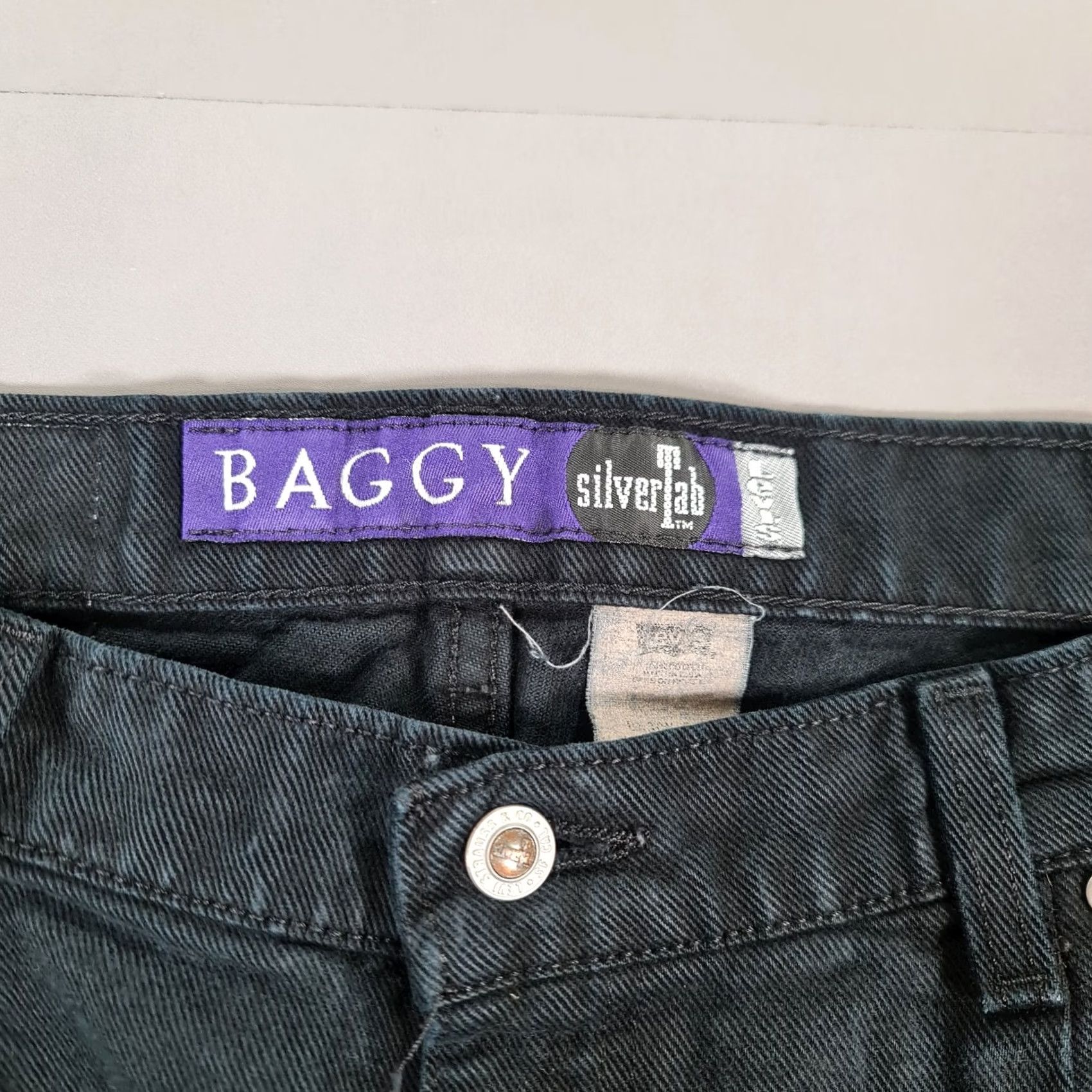 Levi's VINTAGE Levi's Silvertab Baggy Jeans Mens Black W36 L29 Wide Leg Loose Fit Denim Size US 36 / EU 52 - 3 Thumbnail