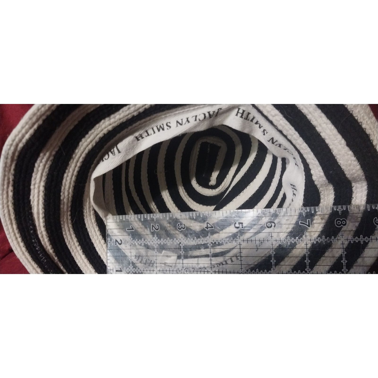 Other Jaclyn Smith Women's Striped Sun Hat Black White Wide Brim Size ONE SIZE - 4 Thumbnail