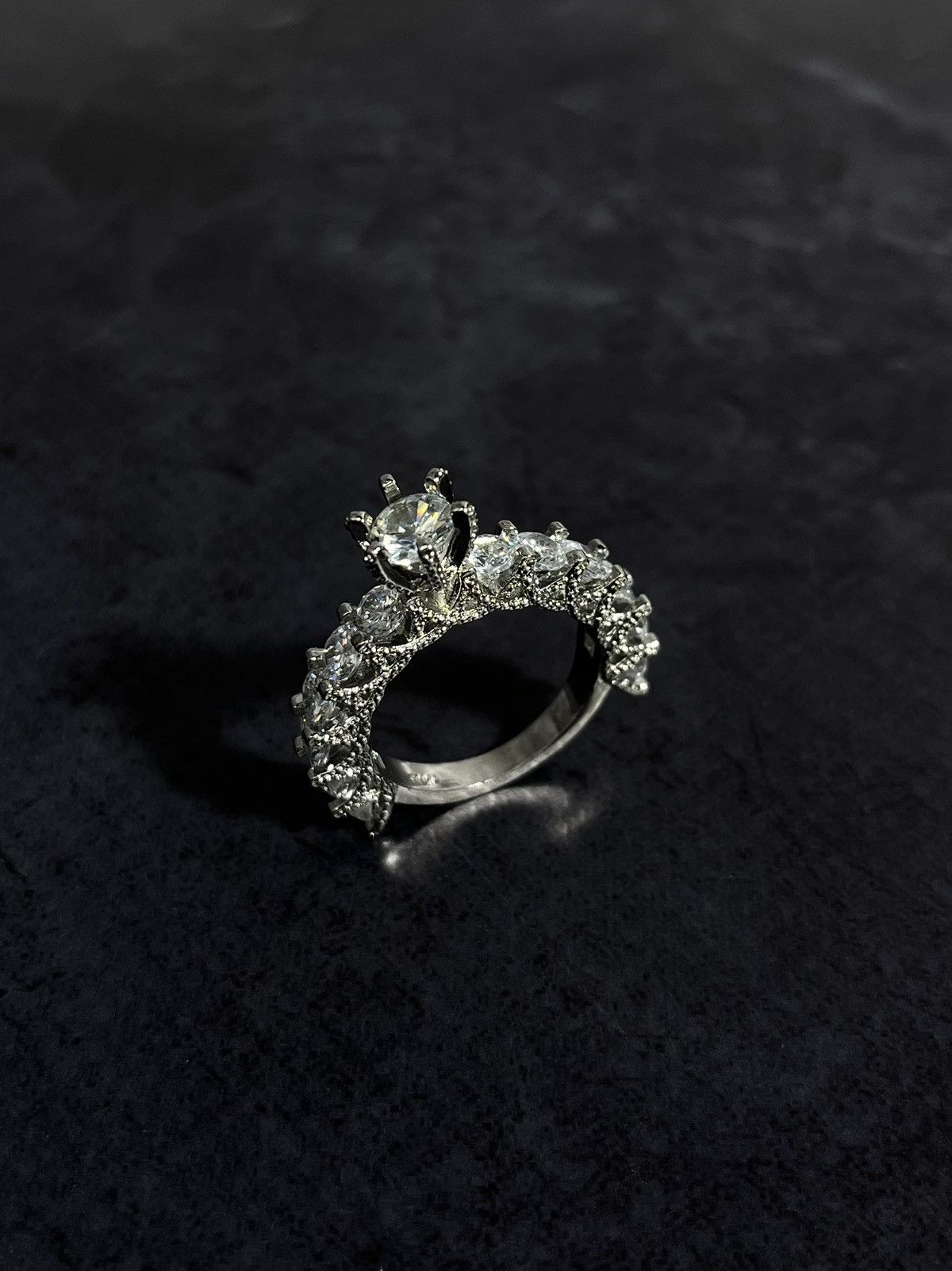 Japanese Brand × Jewelry × Vintage Luxury Eternity Band with Solitaire – Japanese Brand Size ONE SIZE - 1 Thumbnail
