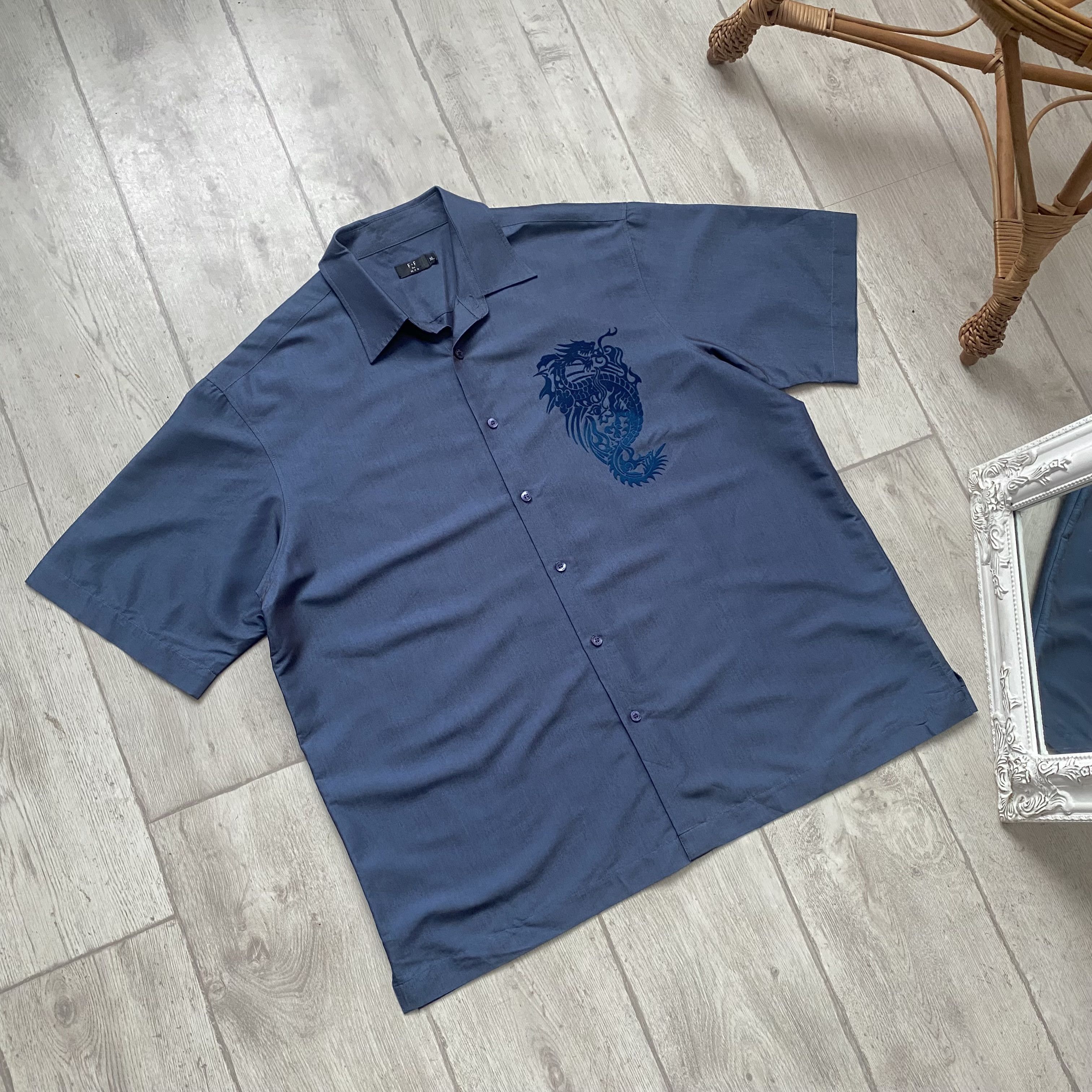 Japanese Brand Vintage Y2K Japanese Style Dragon Hawaiian Boxy Shirt Size US XL / EU 56 / 4 - 6 Thumbnail