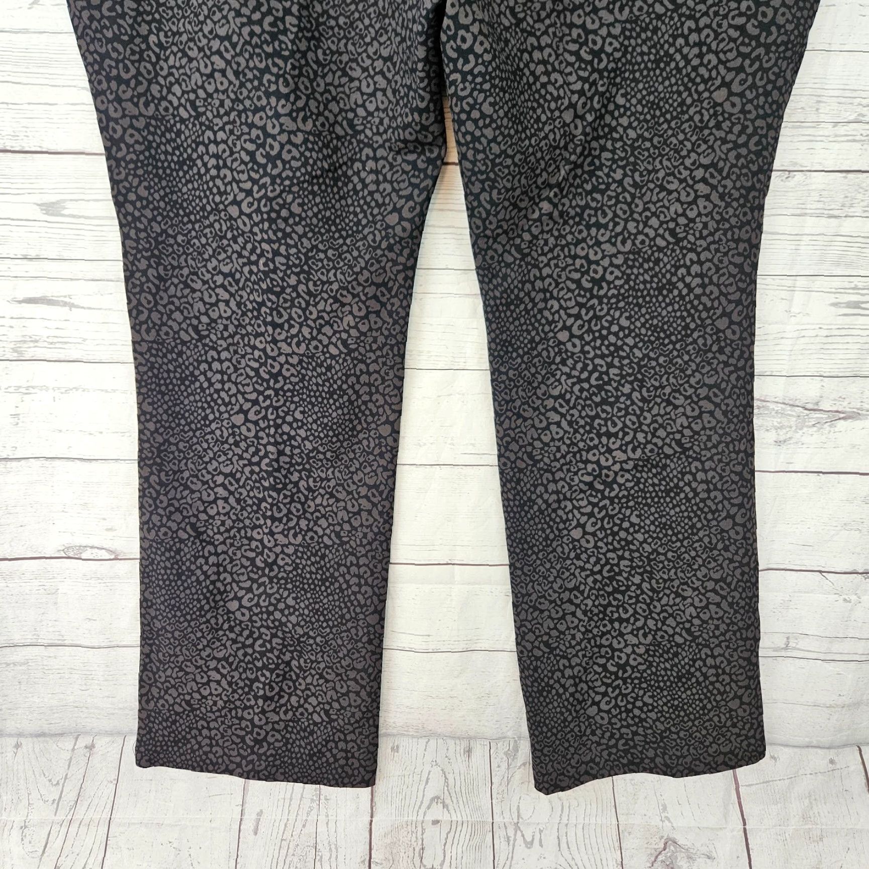 Soft Surroundings Soft Surroundings Womens Mini Boot Ponte Knit Pants Sz 3X Black Gray Pull On Size 40" / US 18 - 5 Thumbnail