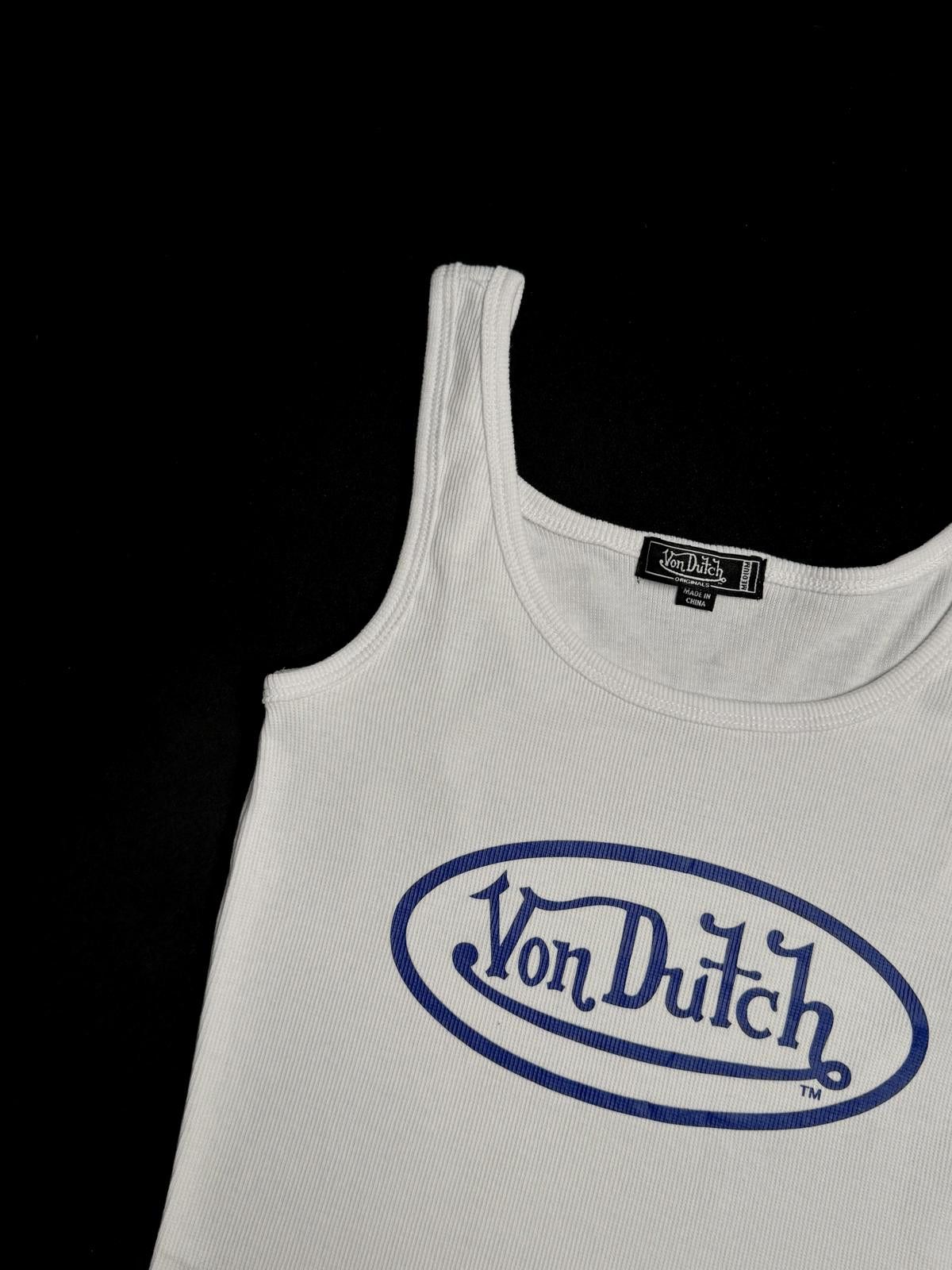 Von Dutch Y2k Von Dutch Classic Cropped White Tank Top M Size M / US 6-8 / IT 42-44 - 3 Thumbnail