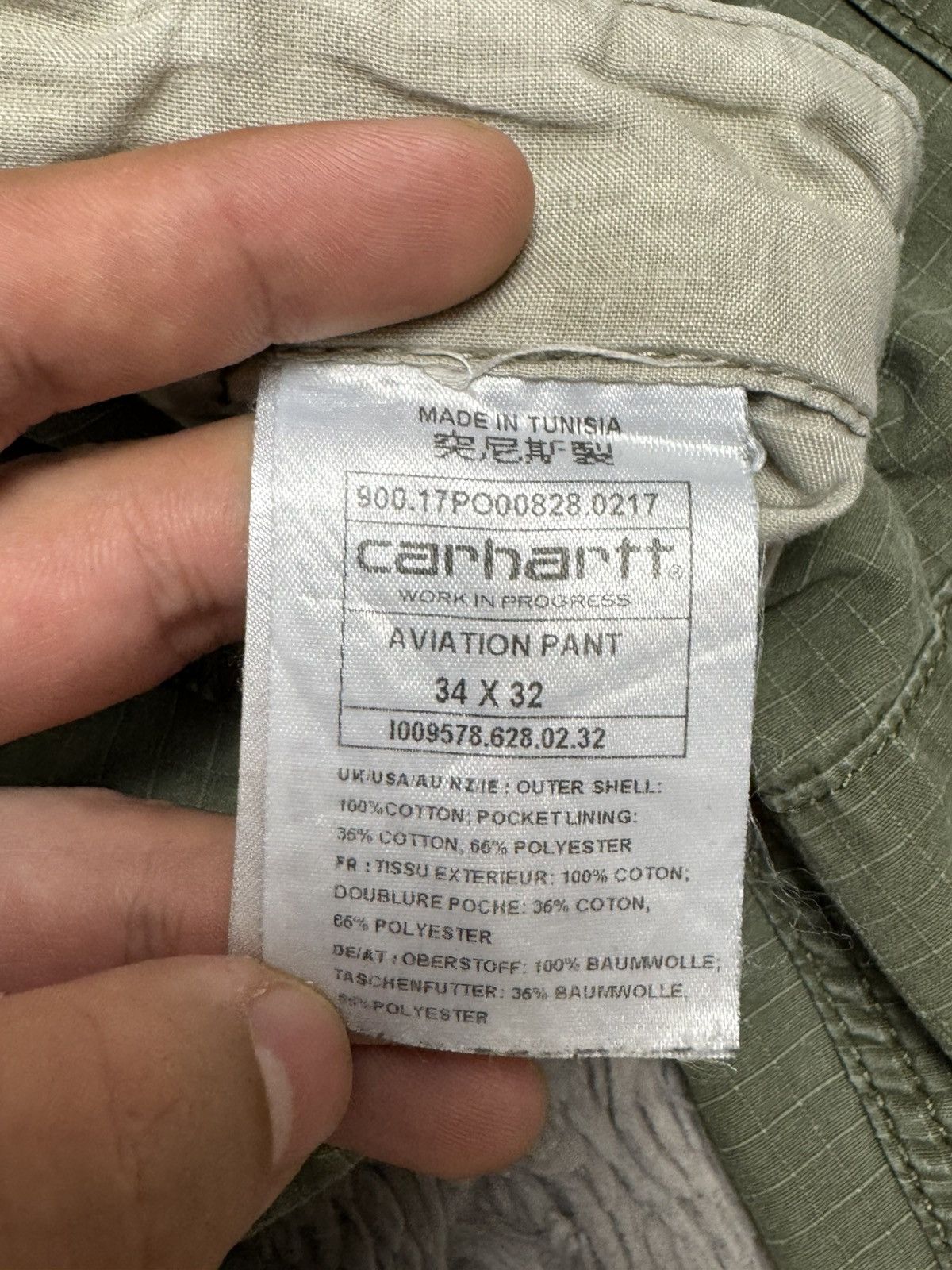Carhartt × Vintage Carhartt Vintage Baggy Cargo Pants Center Logo Multi pocket Size US 34 / EU 50 - 14 Thumbnail