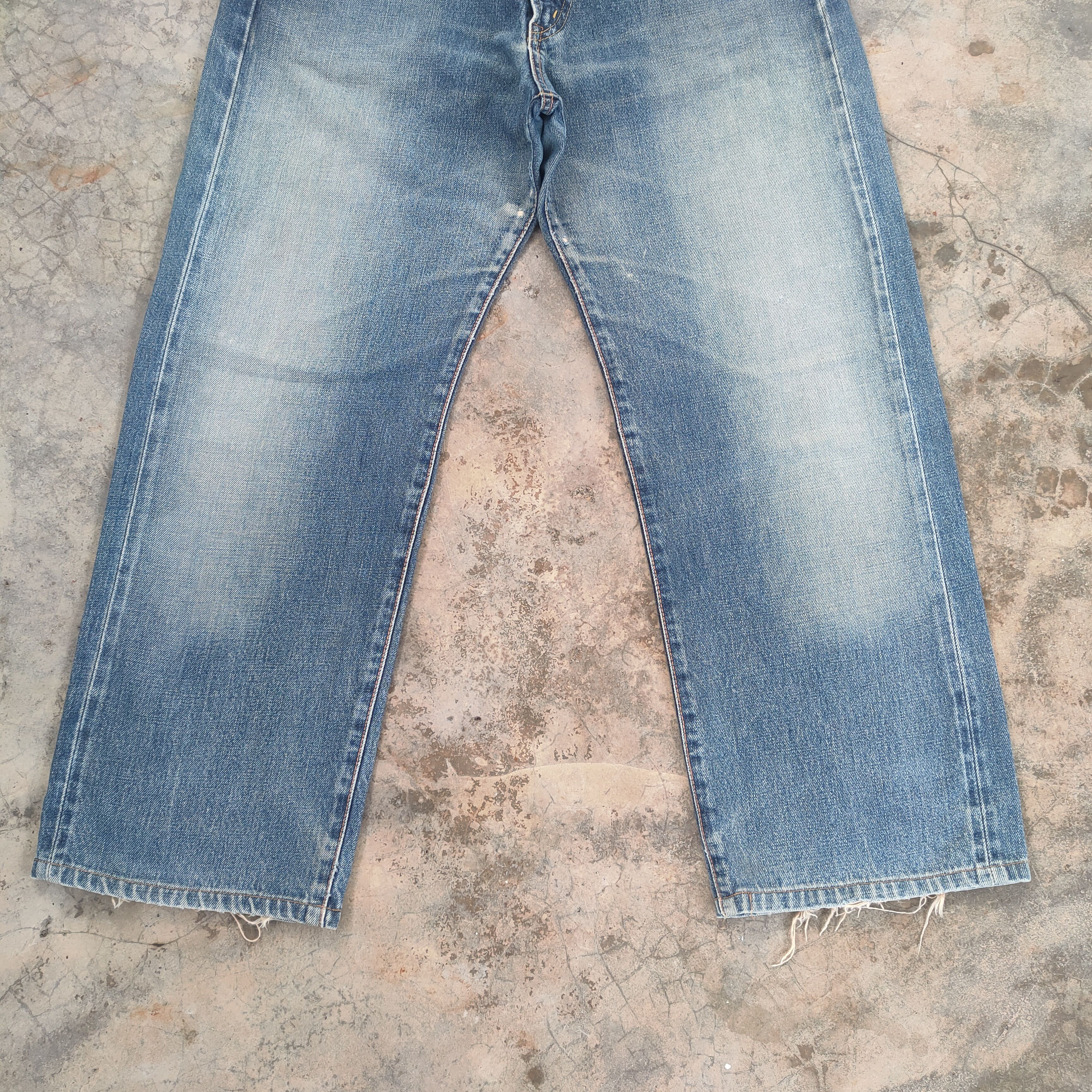 Edwin VINTAGE EDWIN 505X ORANGE TAG FADED RIPPED JEAN DENIM PANTS Size US 32 / EU 48 - 5 Thumbnail