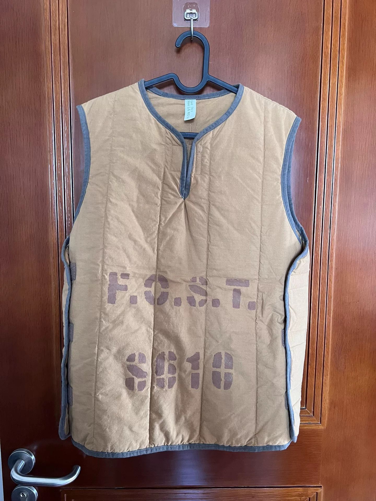 Military Style Insulated Vest in Khaki
