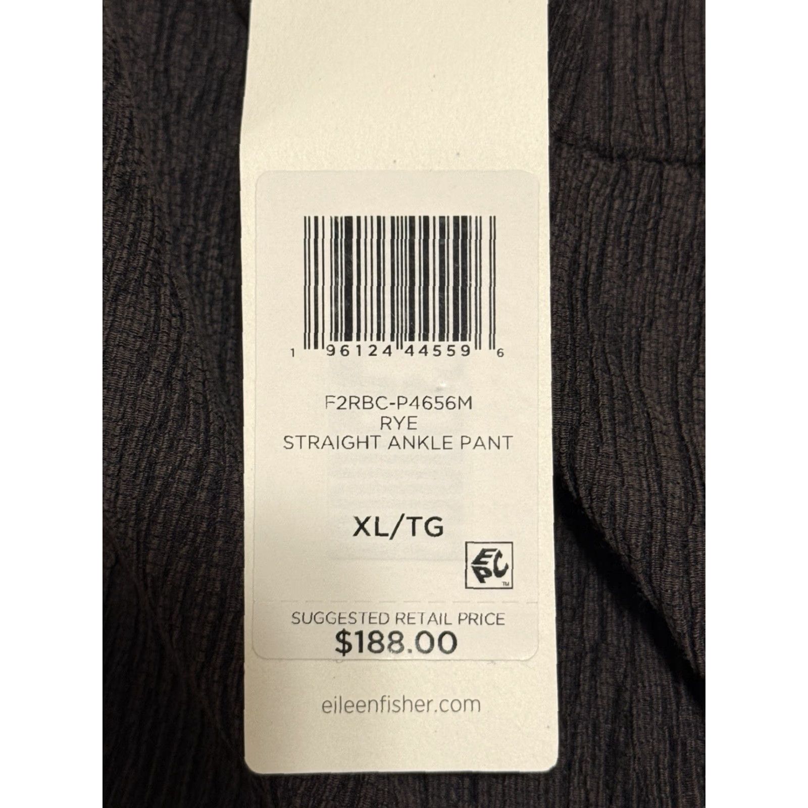 Eileen Fisher EILEEN FISHER Women's Pants Straight Ankle in RYE Size XL Retail 88 NWT Size 40" / US 18 - 7 Thumbnail