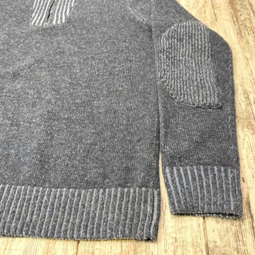 Pronto Uomo Pronto Uomo Mens Blue Wool 1/4 Zip Sweater Large Heather 100% Wool Blues Size US L / EU 52-54 / 3 - 4 Thumbnail