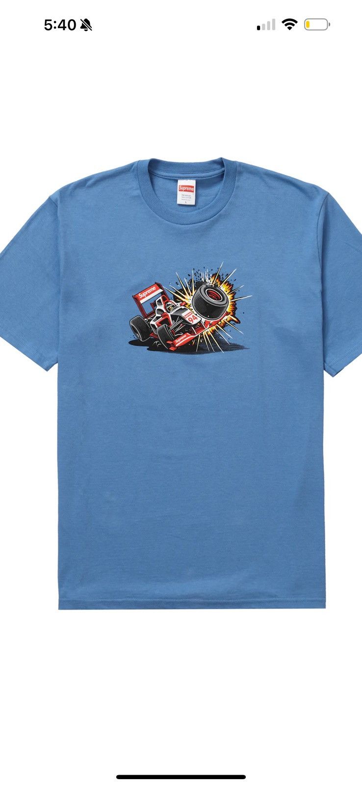 Supreme Supreme crash tee dusty light royal size medium Size US M / EU 48-50 / 2 - 2 Thumbnail