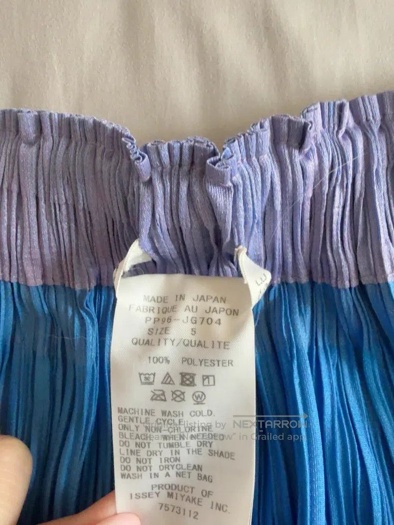 Issey Miyake Issey Miyake size:5 Color Block Pleated Skirt Size 31" - 6 Thumbnail