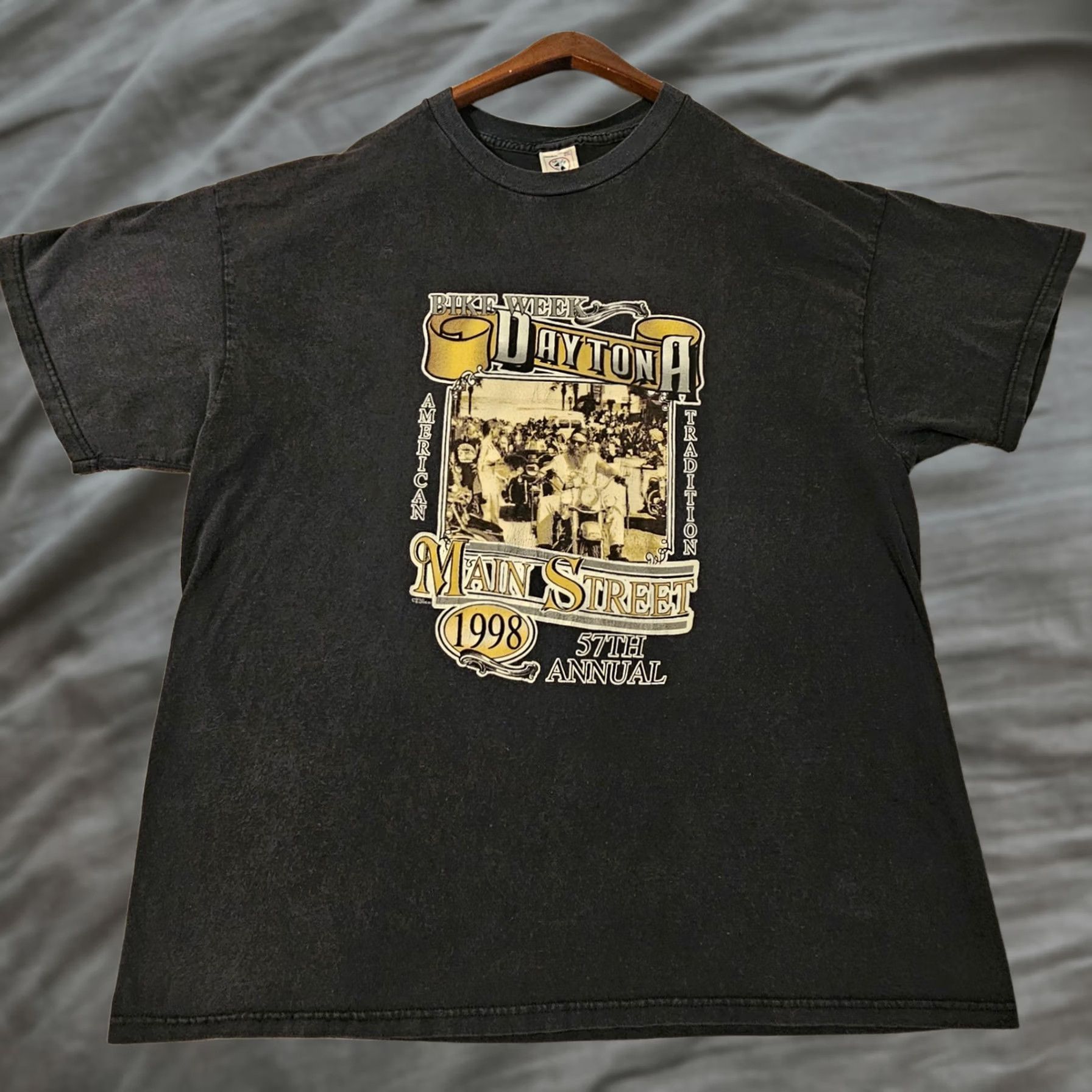 Delta Delta Bike Week 1998 Daytona Beach Florida Shirt Black 2XL Size US XXL / EU 58 / 5 - 1 Thumbnail