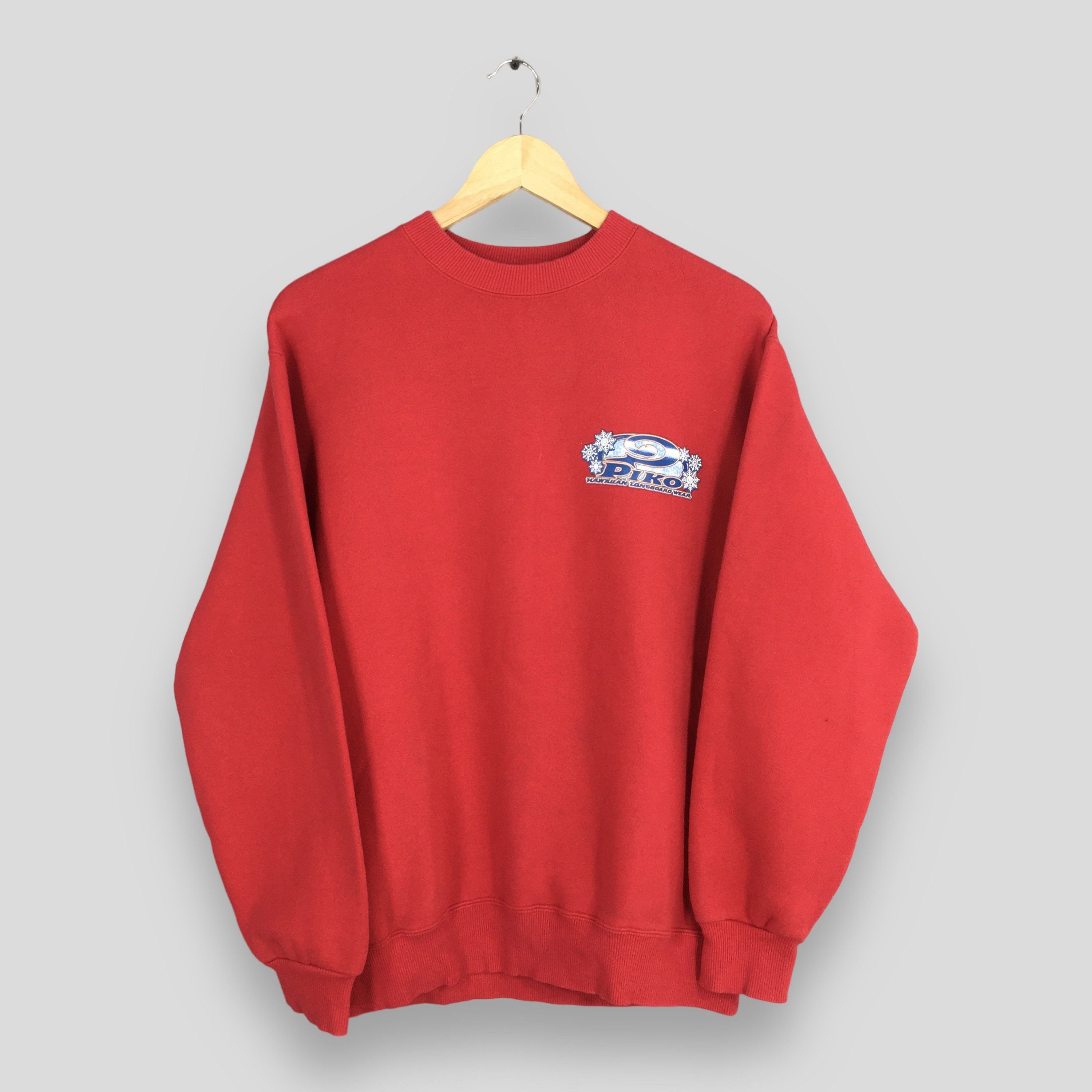 Vintage Vintage 90's Piko Surf Red Sweatshirt Medium Size US M / EU 48-50 / 2 - 3 Thumbnail