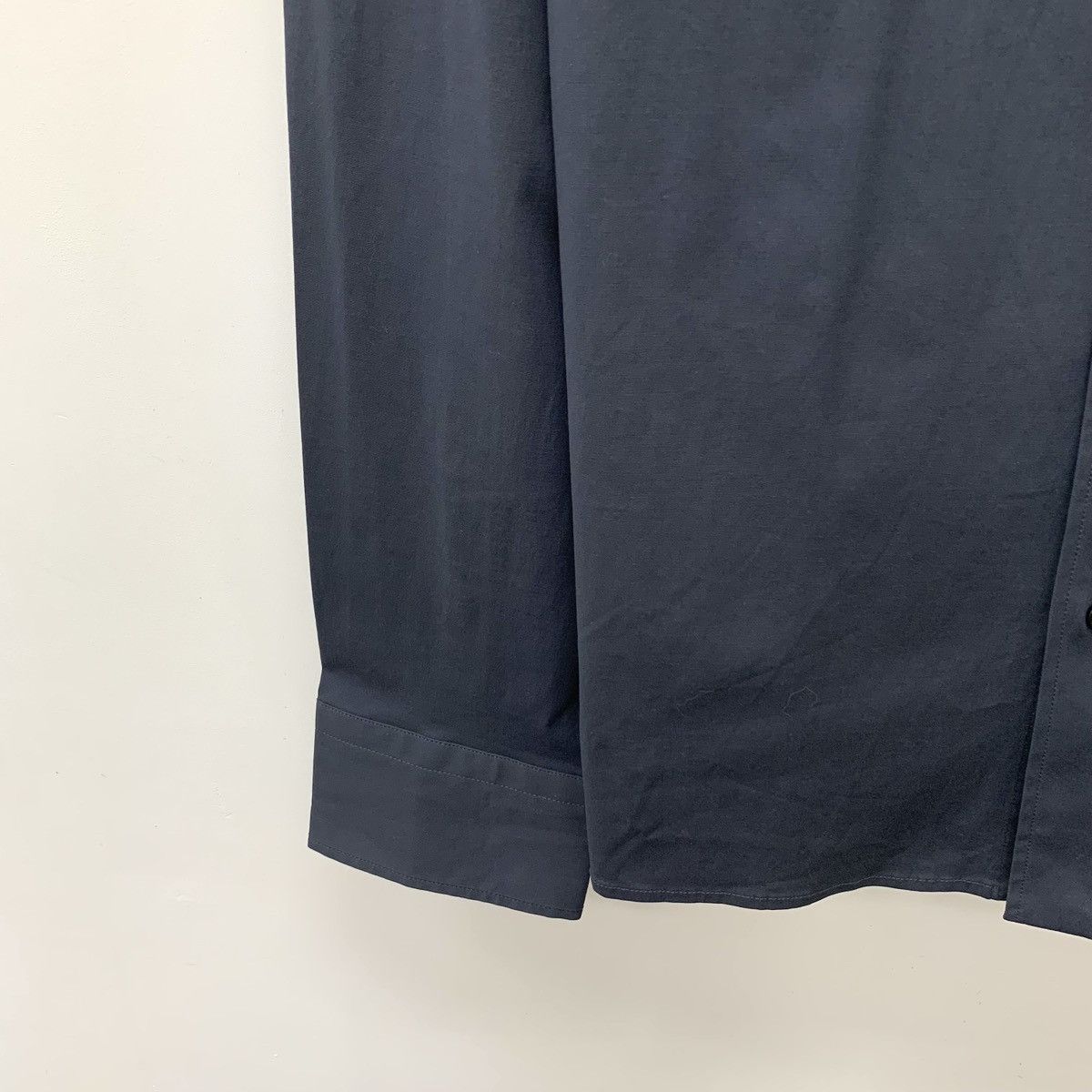 Bottega Veneta Bottega Veneta Dark Navy Cotton Long Sleeve Shirt K26WX Size US XXS / EU 40 - 4 Thumbnail