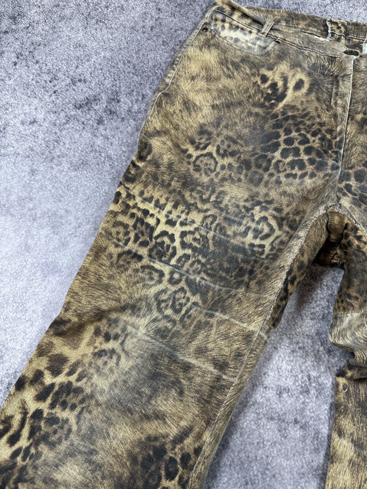 Vintage Y2K Leopard Pants 90s Avant Garde Streetwear ALT Women M Size 28" / US 6 / IT 42 - 4 Thumbnail