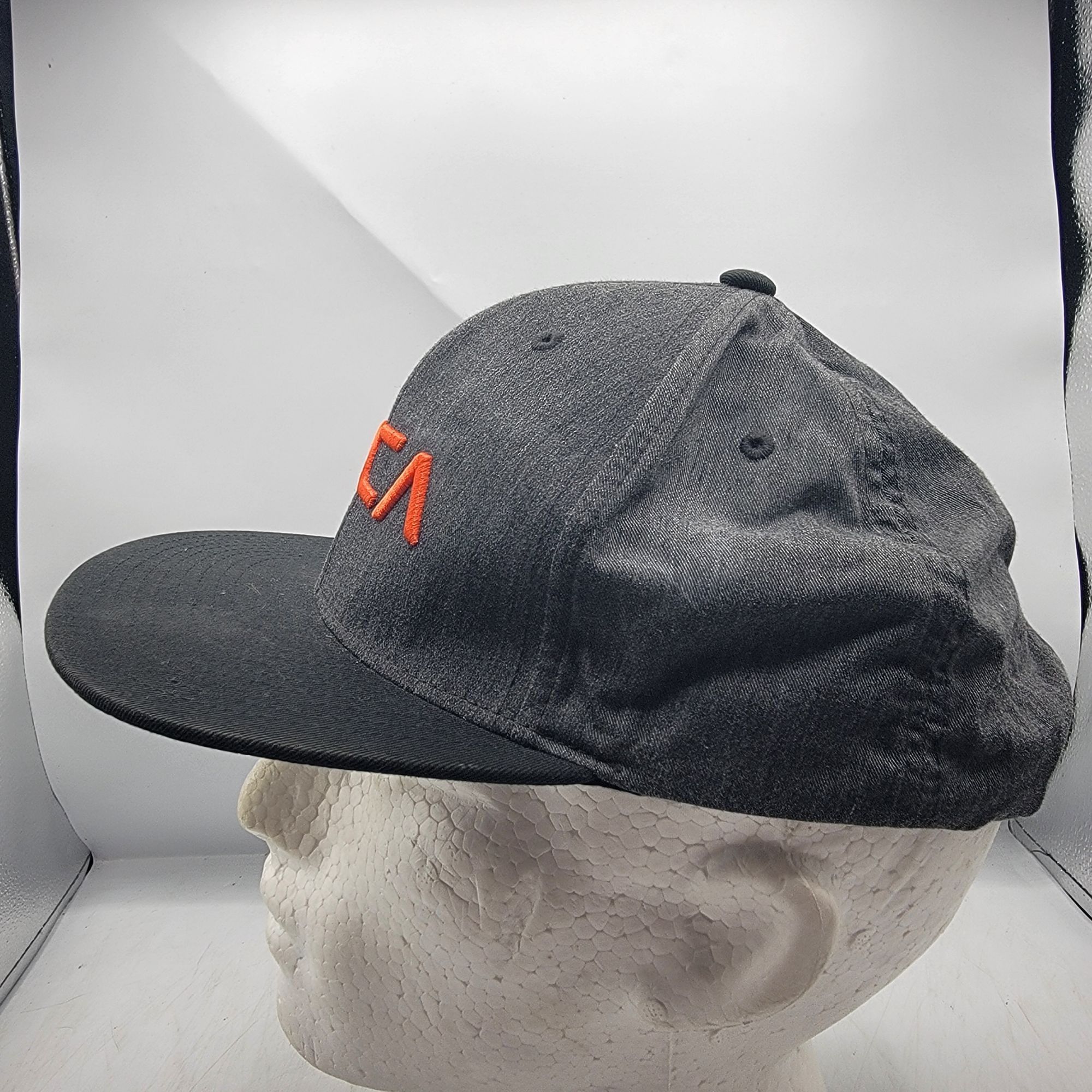 RVCA RVCA Mens Snapback Hat By Pm Tenore Black With Orange Logo Size ONE SIZE - 2 Thumbnail