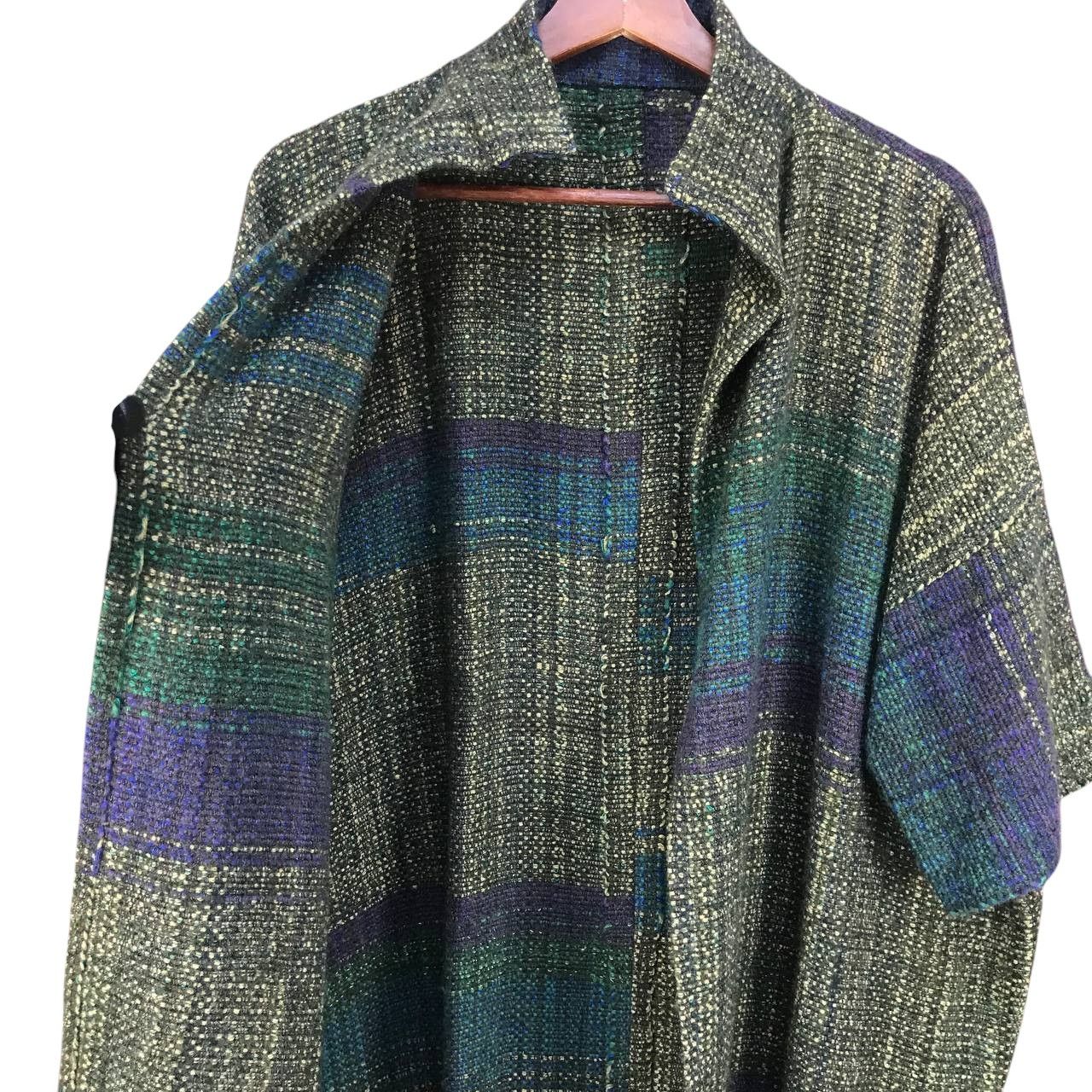 Japanese Brand JAPANESE MINIMALIST BUTTONLESS TWEED COLORBLOCK SHORTSLEEVE Size US M / EU 48-50 / 2 - 8 Thumbnail