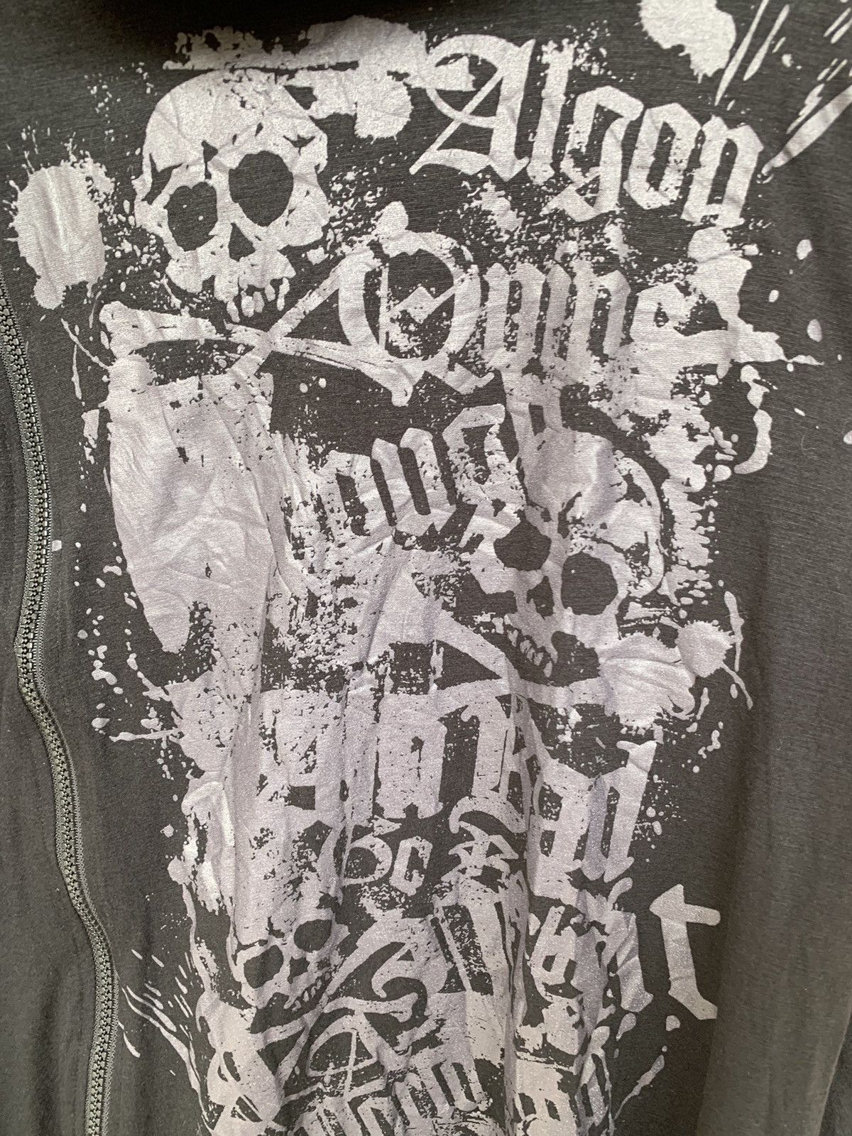 If Six Was Nine Algonquins poem punk skull asymmetrical zip pullover hoodie Size US M / EU 48-50 / 2 - 5 Thumbnail