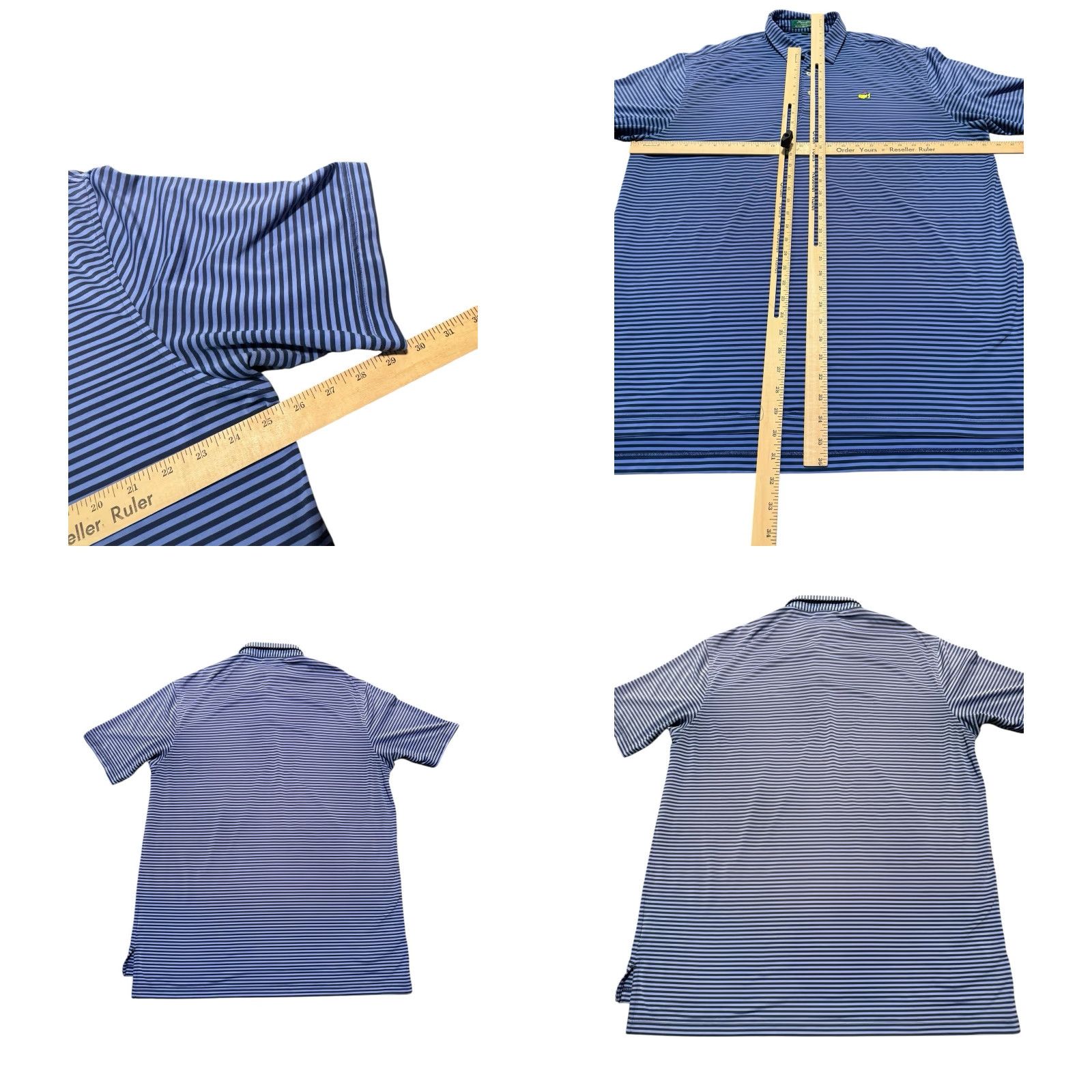 Peter Millar VINTAGE Masters x Peter Millar Augusta Golf Lavender Navy Blue Striped Polo Men’s XL Size US XL / EU 56 / 4 - 8 Thumbnail