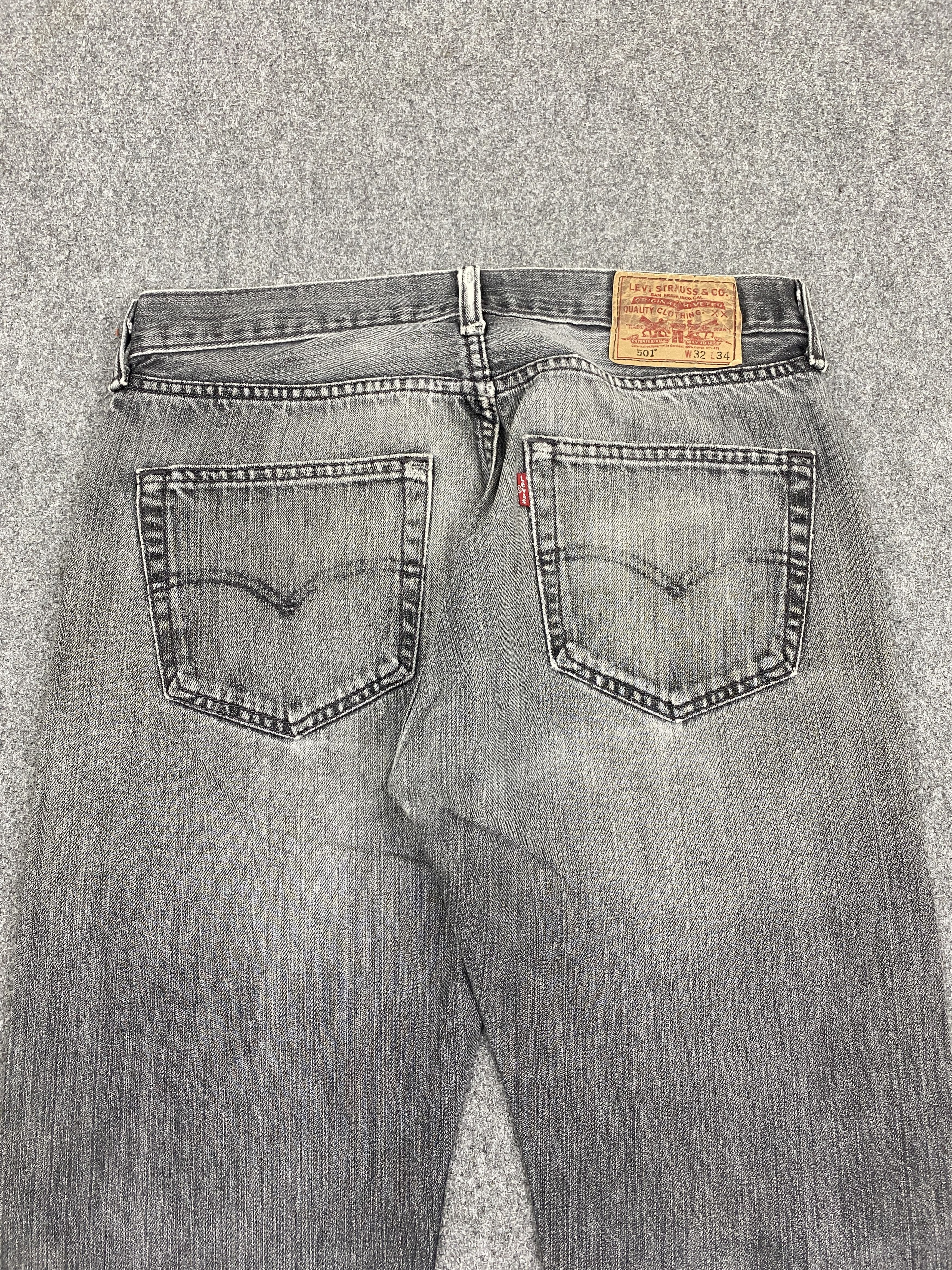Levi's Faded Black Vintage Levi's 501 Jeans DP2774 Size US 33 - 4 Thumbnail