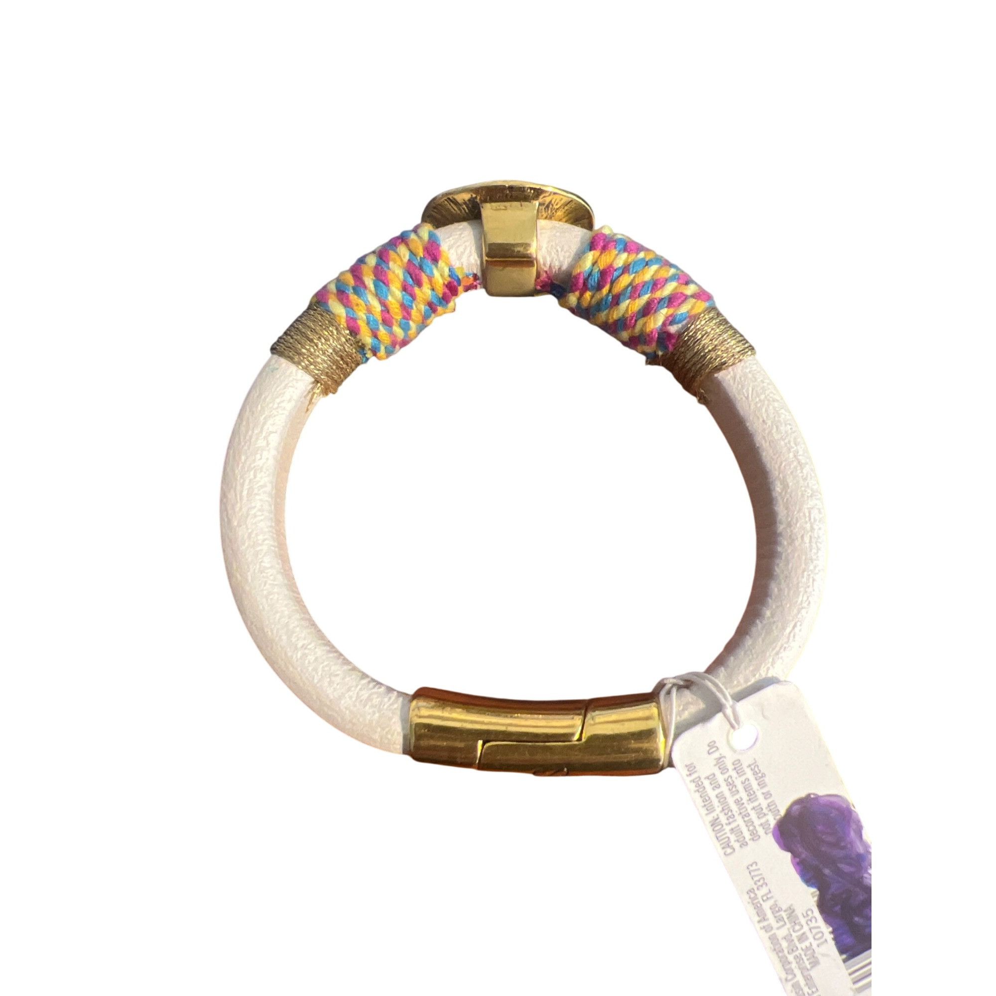 Other Laura Janelle RGLB Faux Turquoise Bracelet White Vegan Leath Size ONE SIZE - 5 Thumbnail