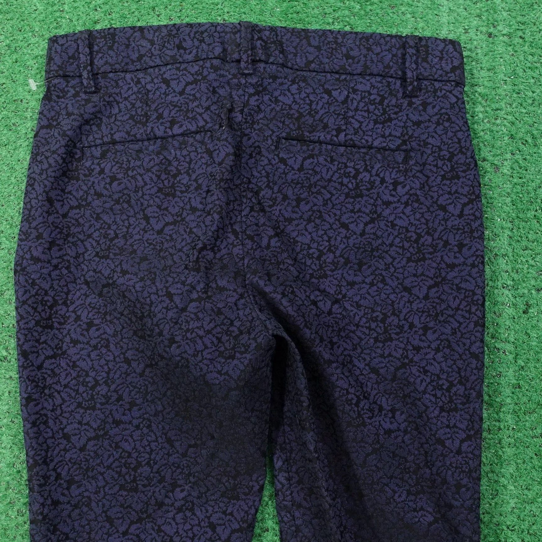 Gap Gap Womens Skinny Ankle Pants 0R Blue Floral Jacquard Dressy 29x27 Trousers Size 25" / US 0 / IT 36 - 5 Thumbnail