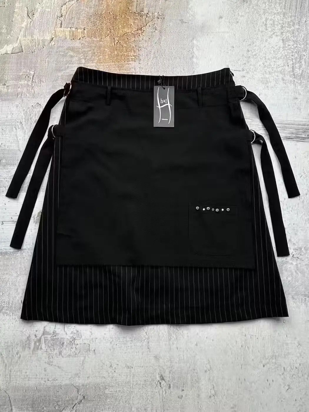 image of Avant Garde x Vintage Bondage Belts Skirt in Black, Women's (Size 26)