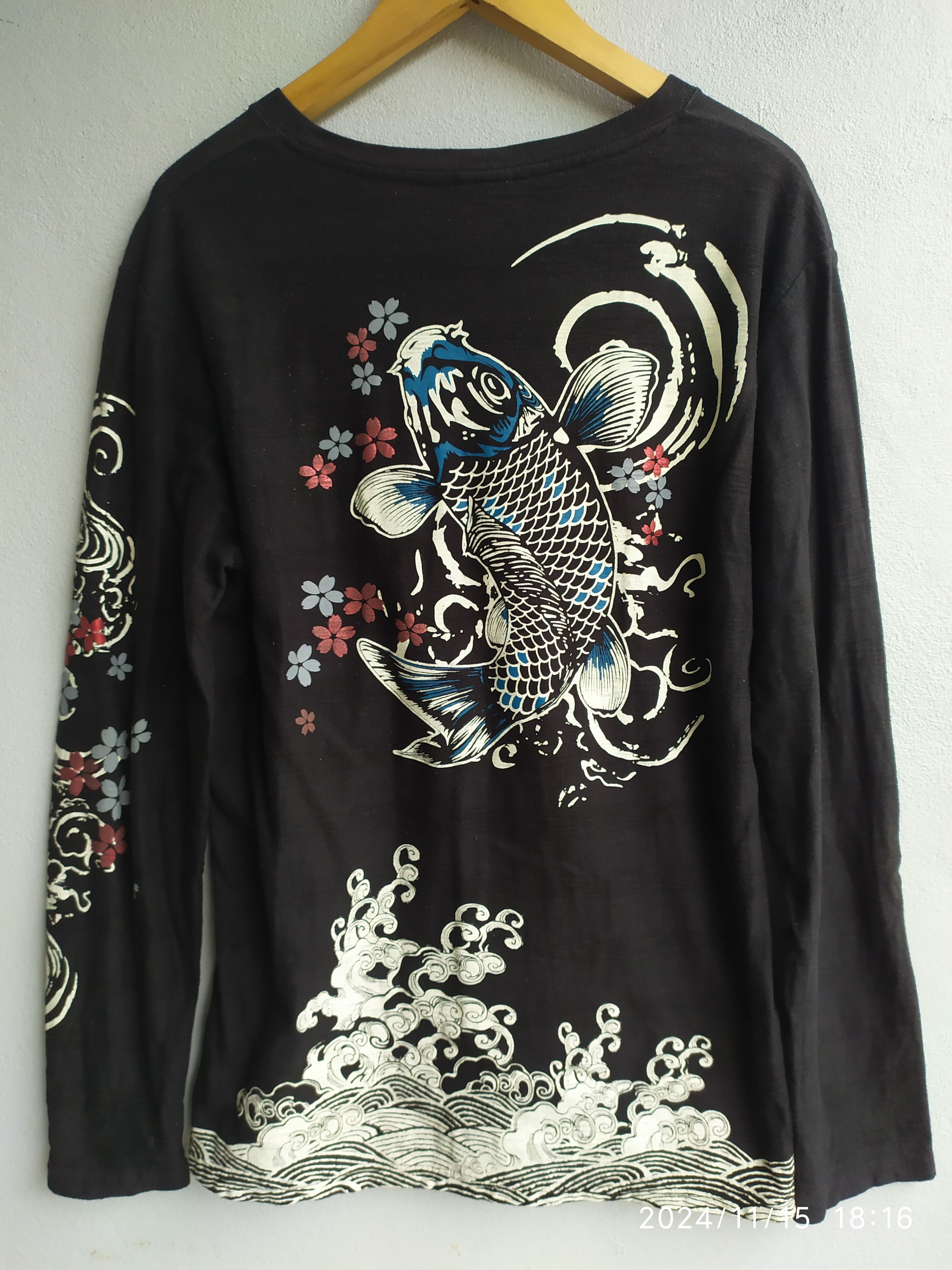 If Six Was Nine × Japanese Brand VINTAGE JAPANESE SUKAJAN LONG-SLEEVED SHIRT Size US L / EU 52-54 / 3 - 2 Thumbnail