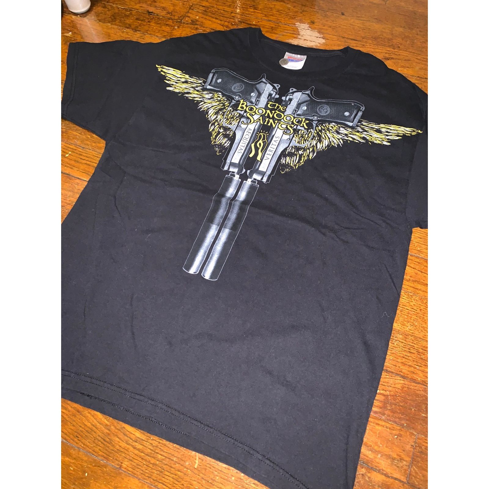 Hanes Boondock Saints Two Guns T Shirt Large Thy Will Be Done Size US L / EU 52-54 / 3 - 2 Thumbnail