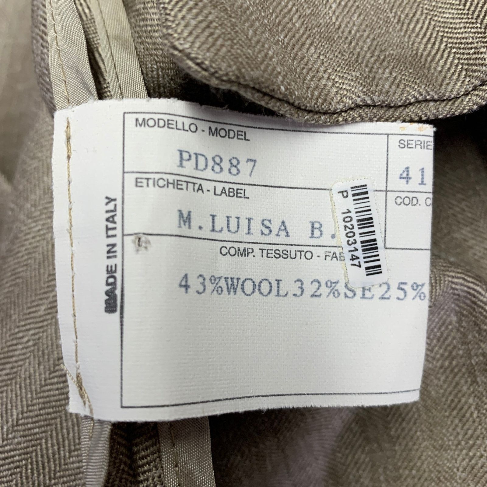 Other MARIA LUISA B Size 6 Beige Taupe Linen Blend Jacket Blazer Size M / US 6-8 / IT 42-44 - 6 Thumbnail