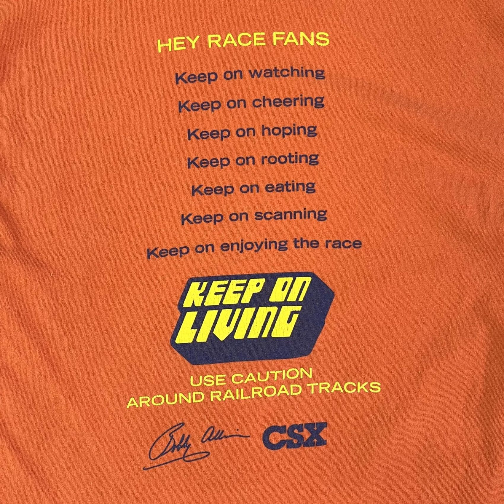Delta Orange Racing Runner Tee T-Shirt Mens Medium Reeses Keep On Living Y2K Size US M / EU 48-50 / 2 - 3 Thumbnail