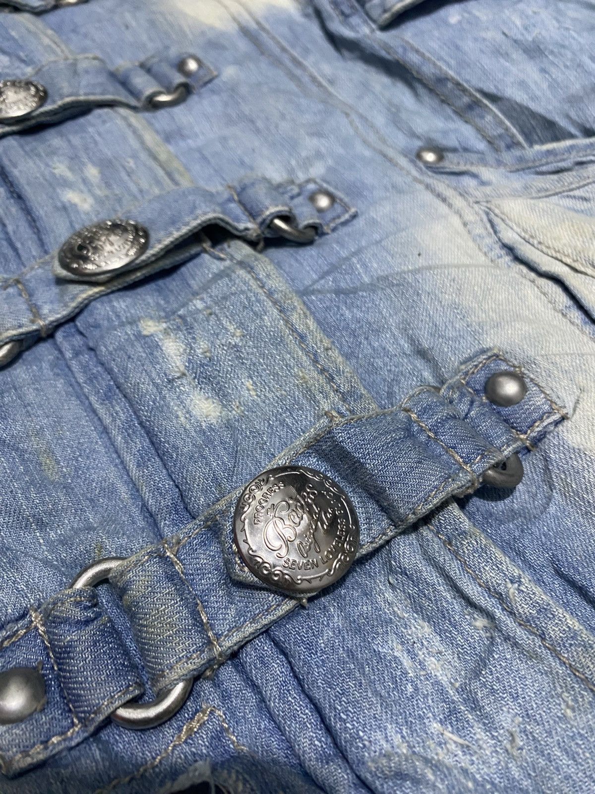 14th Addiction × If Six Was Nine × Japanese Brand Distressed Black Denim Jacket Size US M / EU 48-50 / 2 - 5 Thumbnail