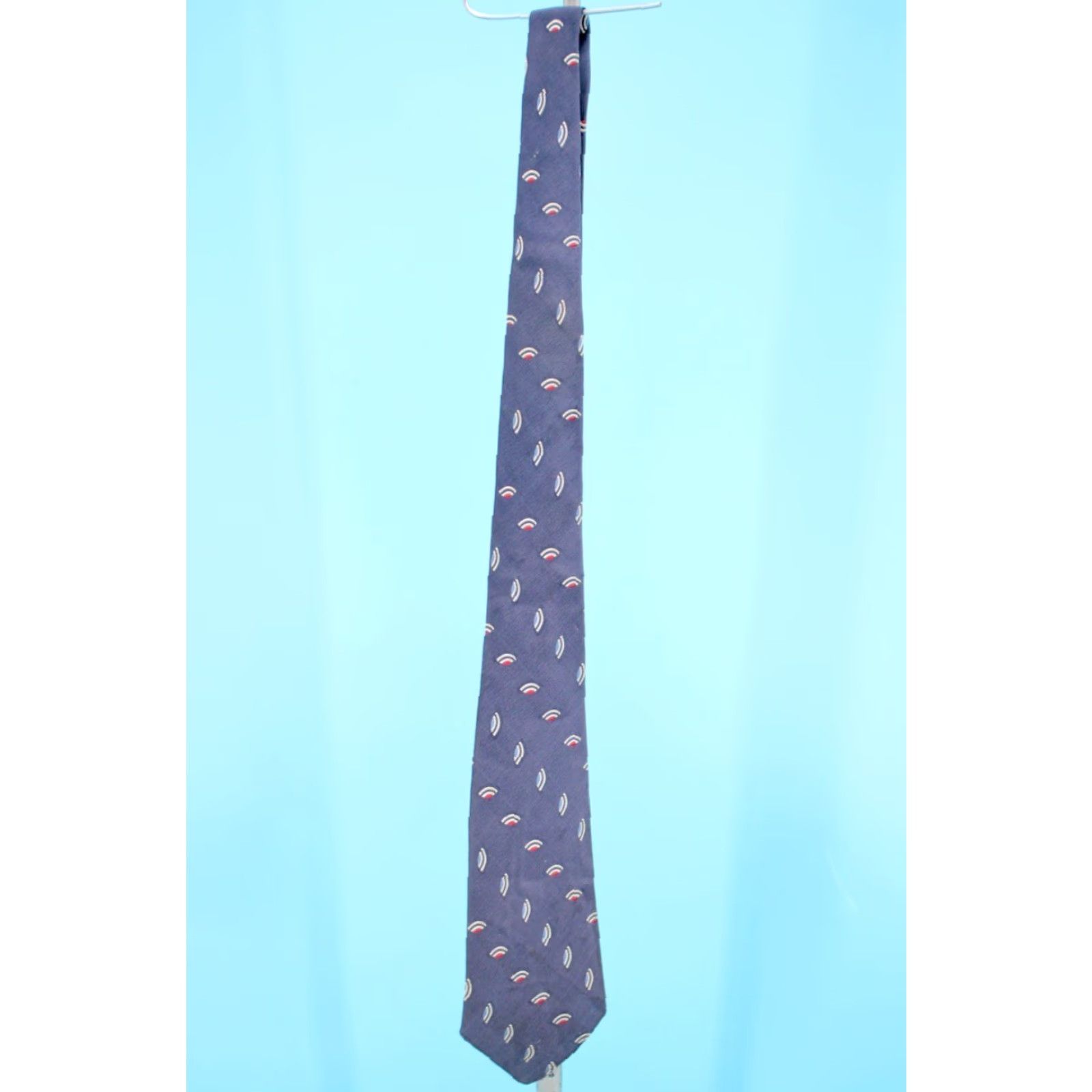 Vintage VTG 1930s Tie Shirt Men Blue Red Neck Tie Vintage 30s Tie Rayon N/A Size ONE SIZE - 3 Thumbnail