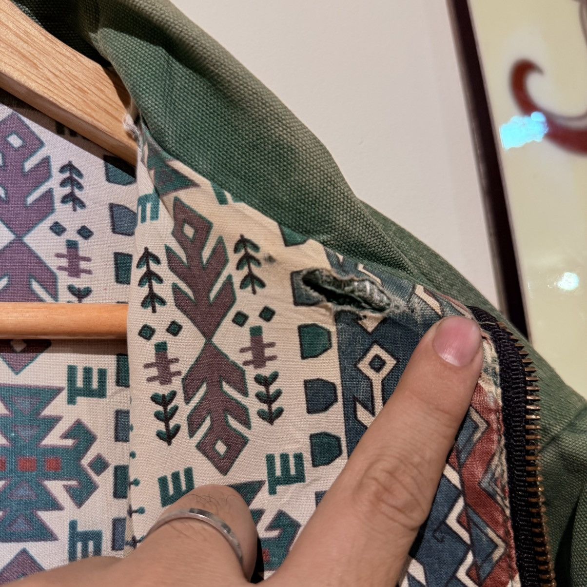 Carhartt Vtg 90s Carhartt Santa Fe Cactus Green JS1158 Tribal aztec Size US L / EU 52-54 / 3 - 9 Thumbnail