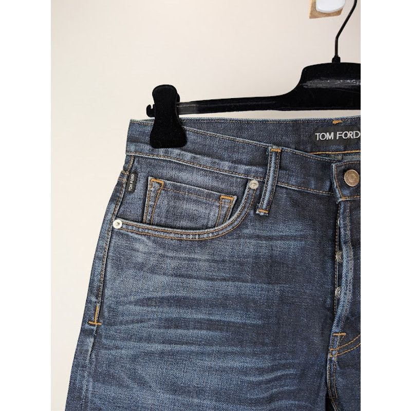 Tom Ford o1rshd1 Straight-Fit Denim Jeans in Navy Size US 33 - 6 Thumbnail