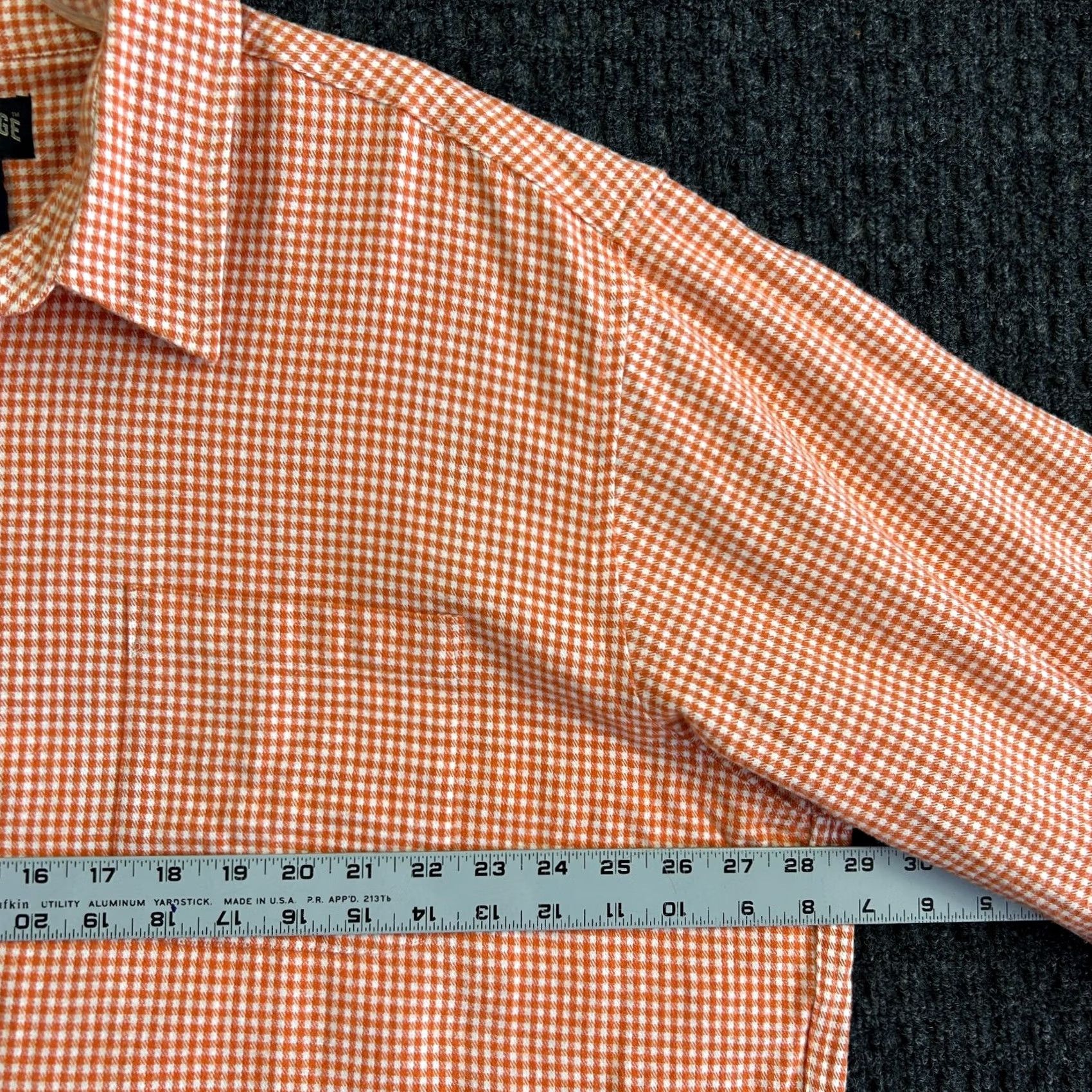 Vintage VINTAGE Cambridge Classics Flannel Shirt Button-Down Orange 2XL Herringbone Casual Men’s Button-Up Shirt Size US XXL / EU 58 / 5 - 5 Thumbnail