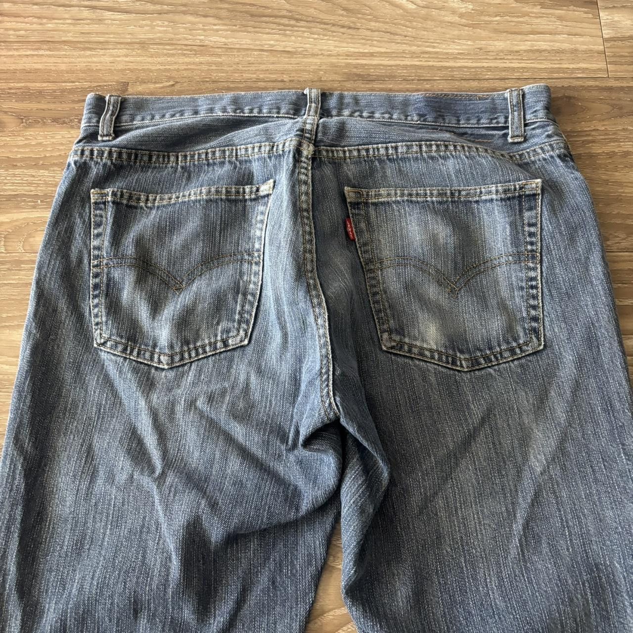 Levi's Crazy Vintage Y2K/2000s Grunge Dark Wash Paint Splatter Levis Denim Jeans! 32x27 Size US 32 / EU 48 - 7 Thumbnail