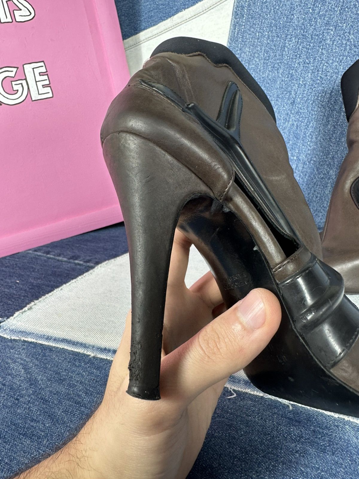 Maison Margiela Maison Martin Margiela Leon Max Peep Toe Leather Heels Size US 7 / IT 37 - 20 Thumbnail