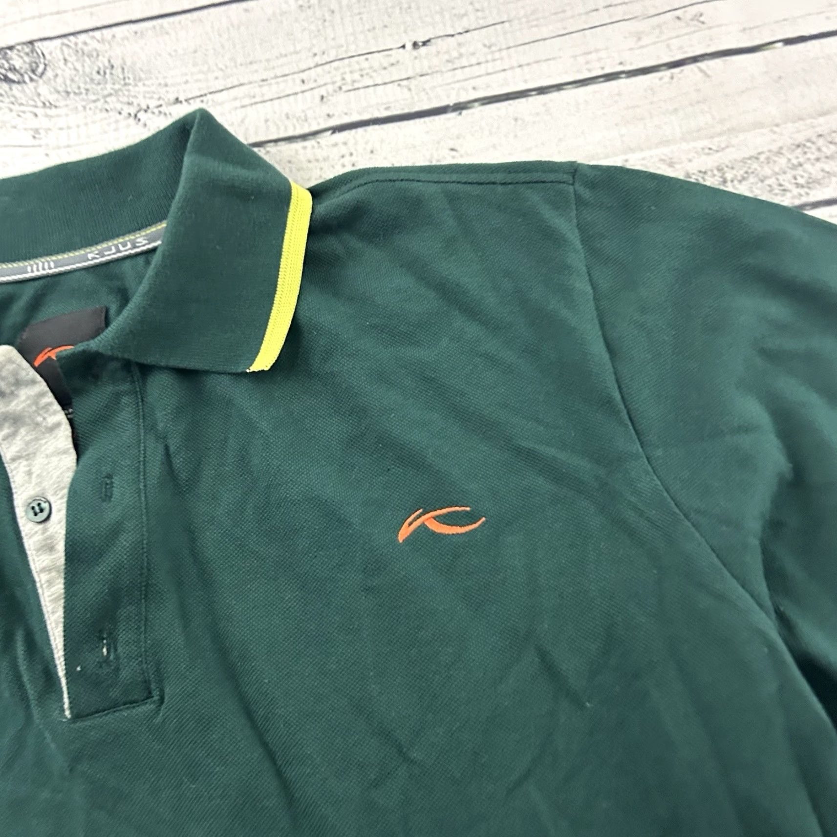 KJUS KJUS Long Sleeve Button-Up Rugby Shirt Mens L Green Size US L / EU 52-54 / 3 - 2 Thumbnail