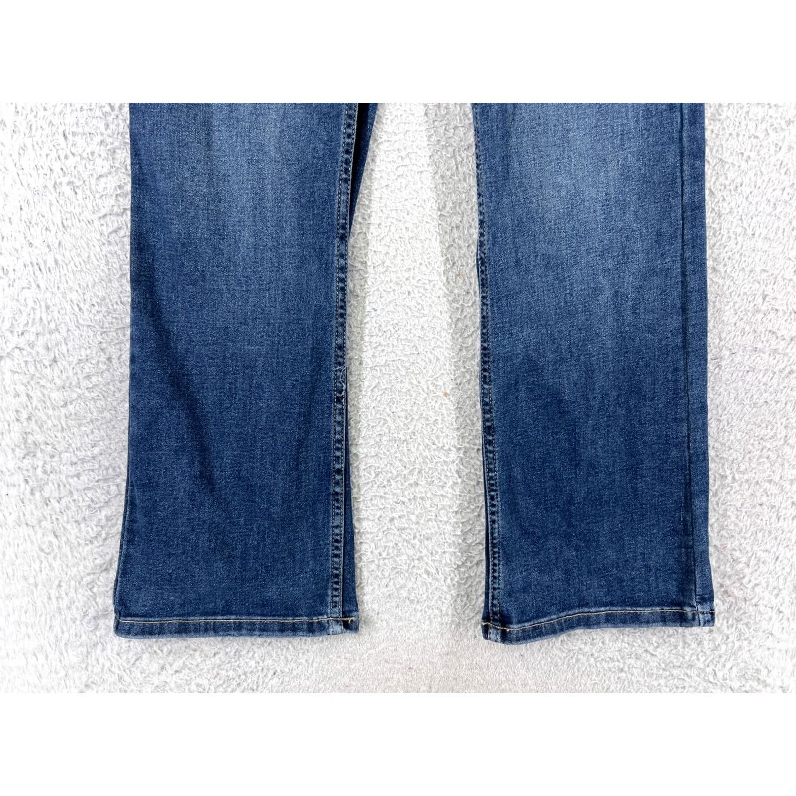Calvin Klein Calvin Klein Jeans Women's Juniors 8 Blue Bootcut Distressed Denim High Rise Cotton 25x28 Size 30" / US 8 / IT 44 - 2 Thumbnail