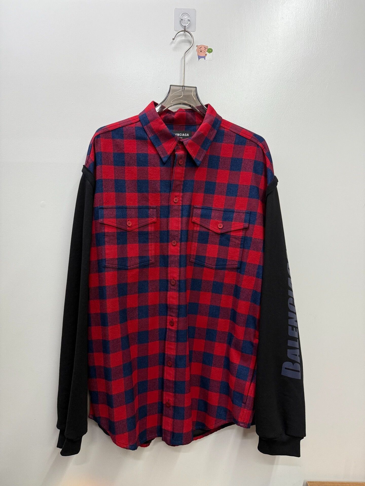 Balenciaga Balenciaga Patchwork Plaid Blue Shirt m Men Size US M / EU 48-50 / 2 - 1 Thumbnail