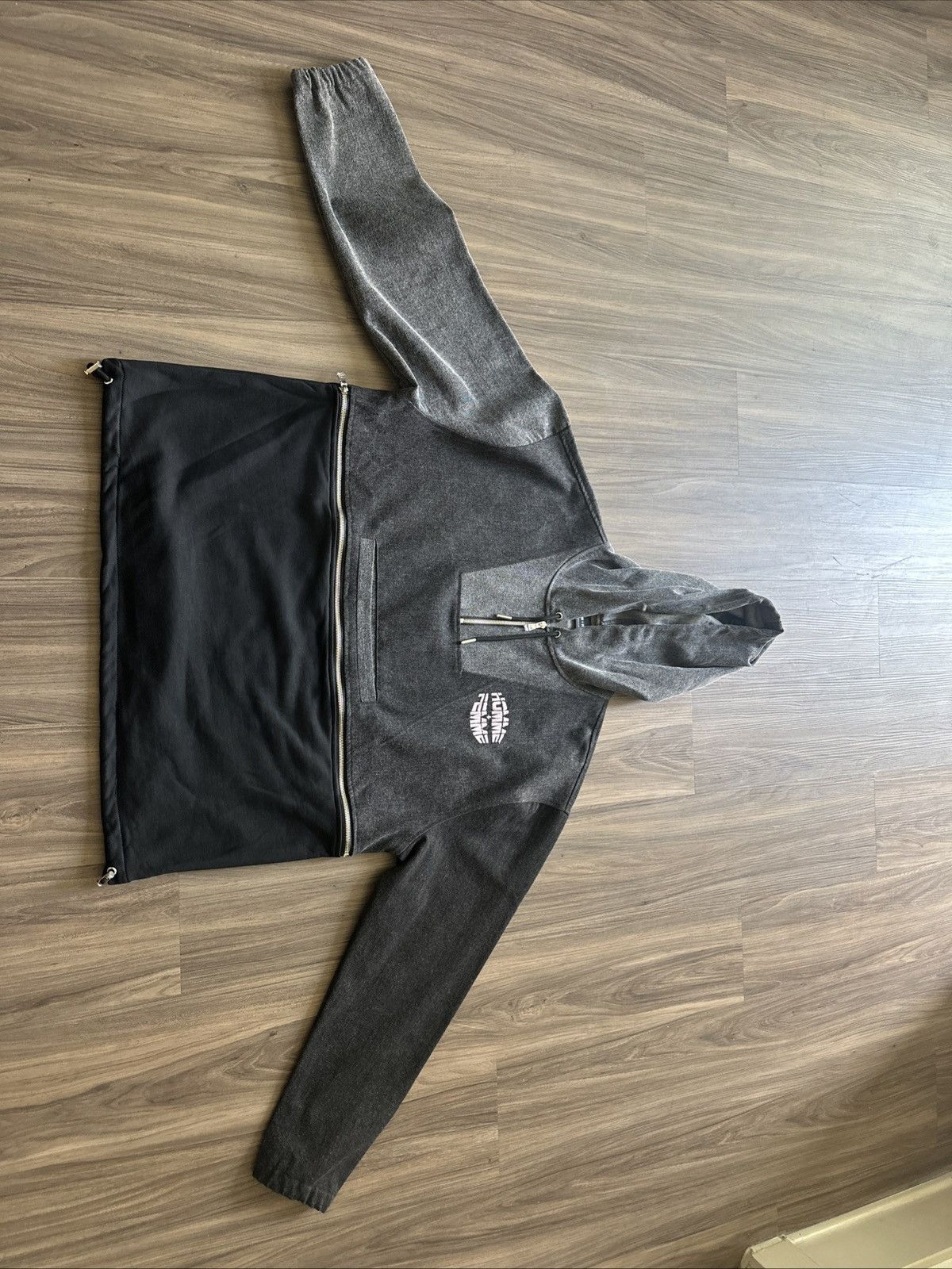 Homme + Femme La Homme + Femme Men’s Long Hoodie Zip – Black Denim Size XXL Size US XXL / EU 58 / 5 - 1 Thumbnail