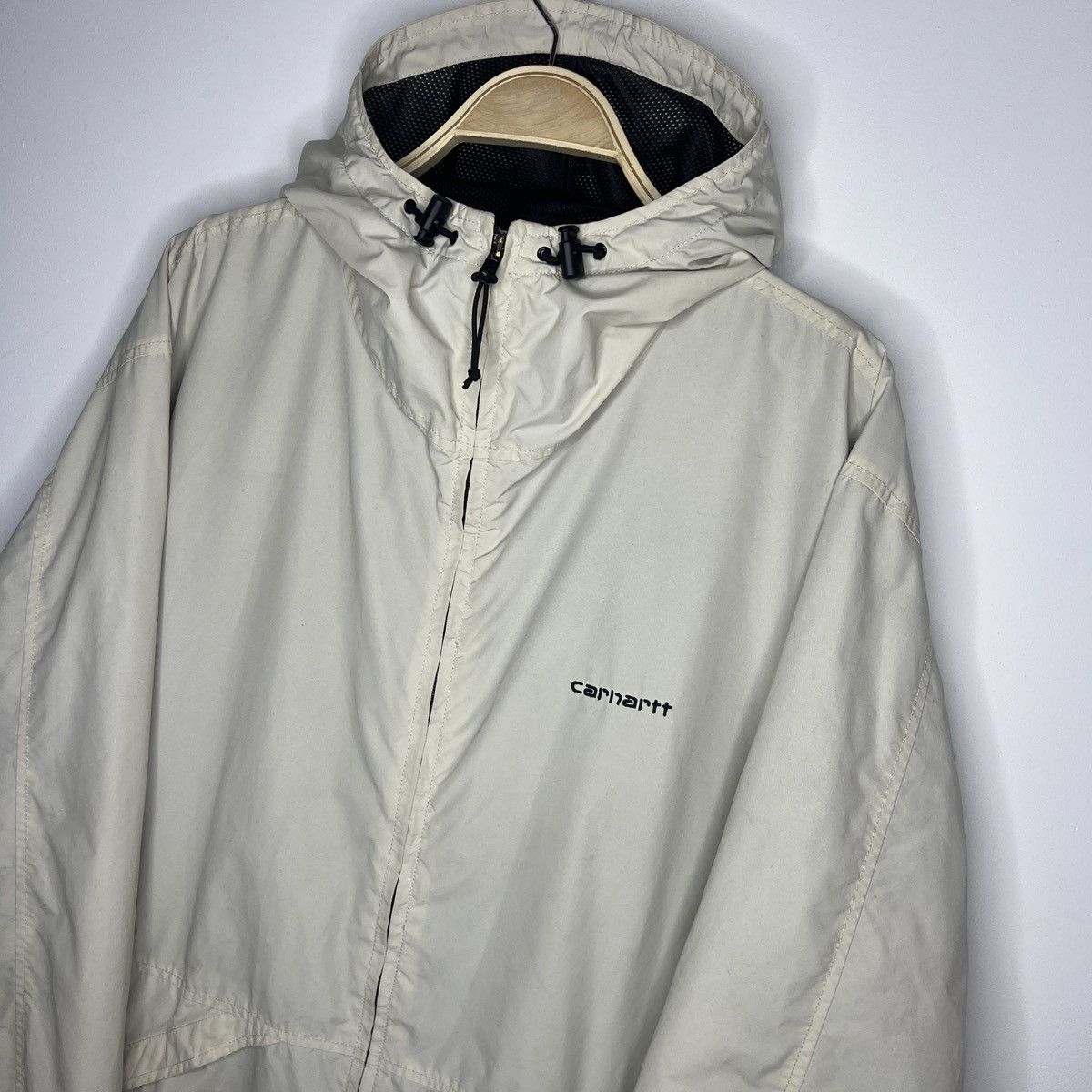 Carhartt × Vintage Vintage 90s Carhartt Hooded Nylon Full Zip Jacket Size US XL / EU 56 / 4 - 4 Thumbnail