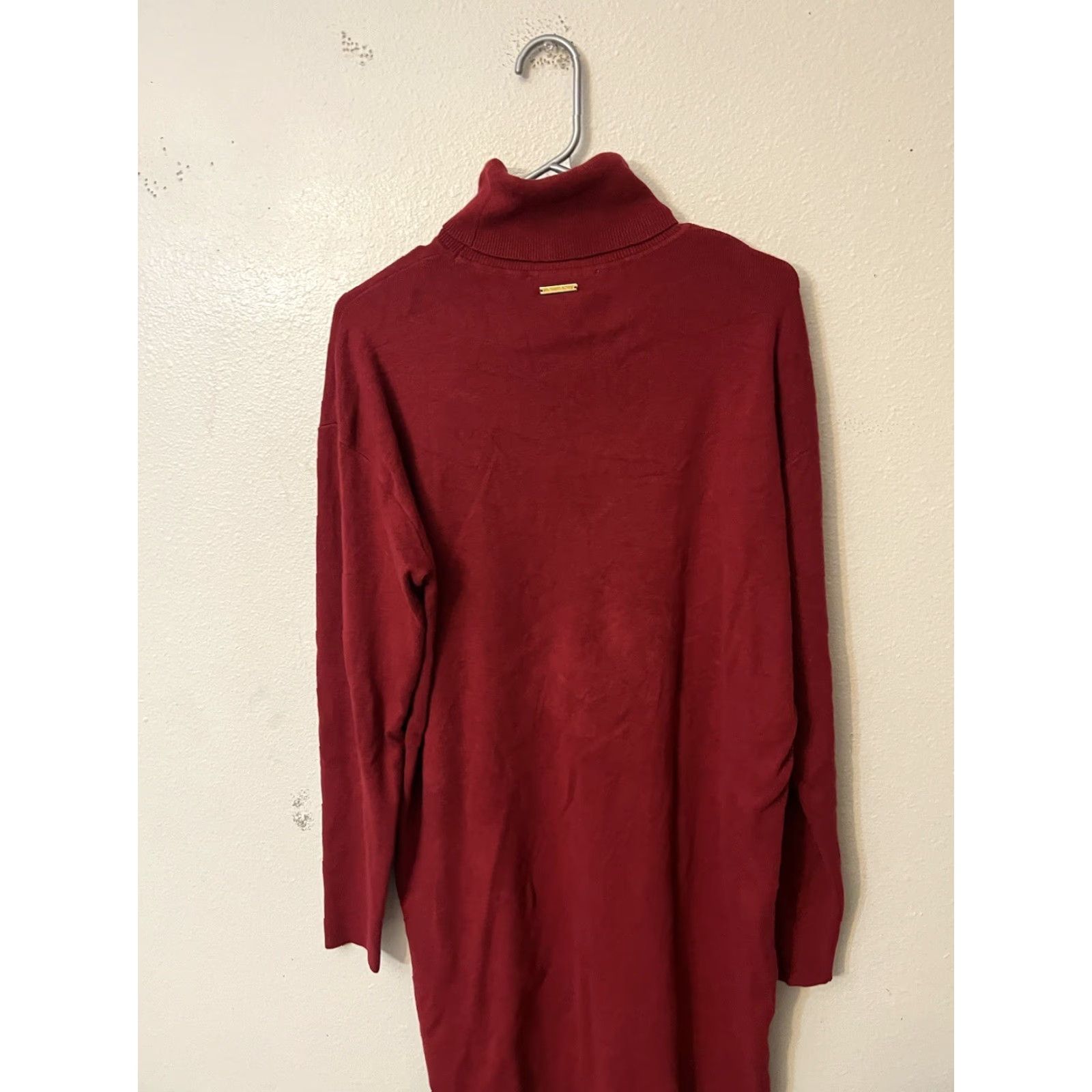 Vintage MICHAEL Michael Kors Sweater Dress Large Red Turtleneck Long Sleeve Casual Womens Size L / US 10 / IT 46 - 3 Thumbnail