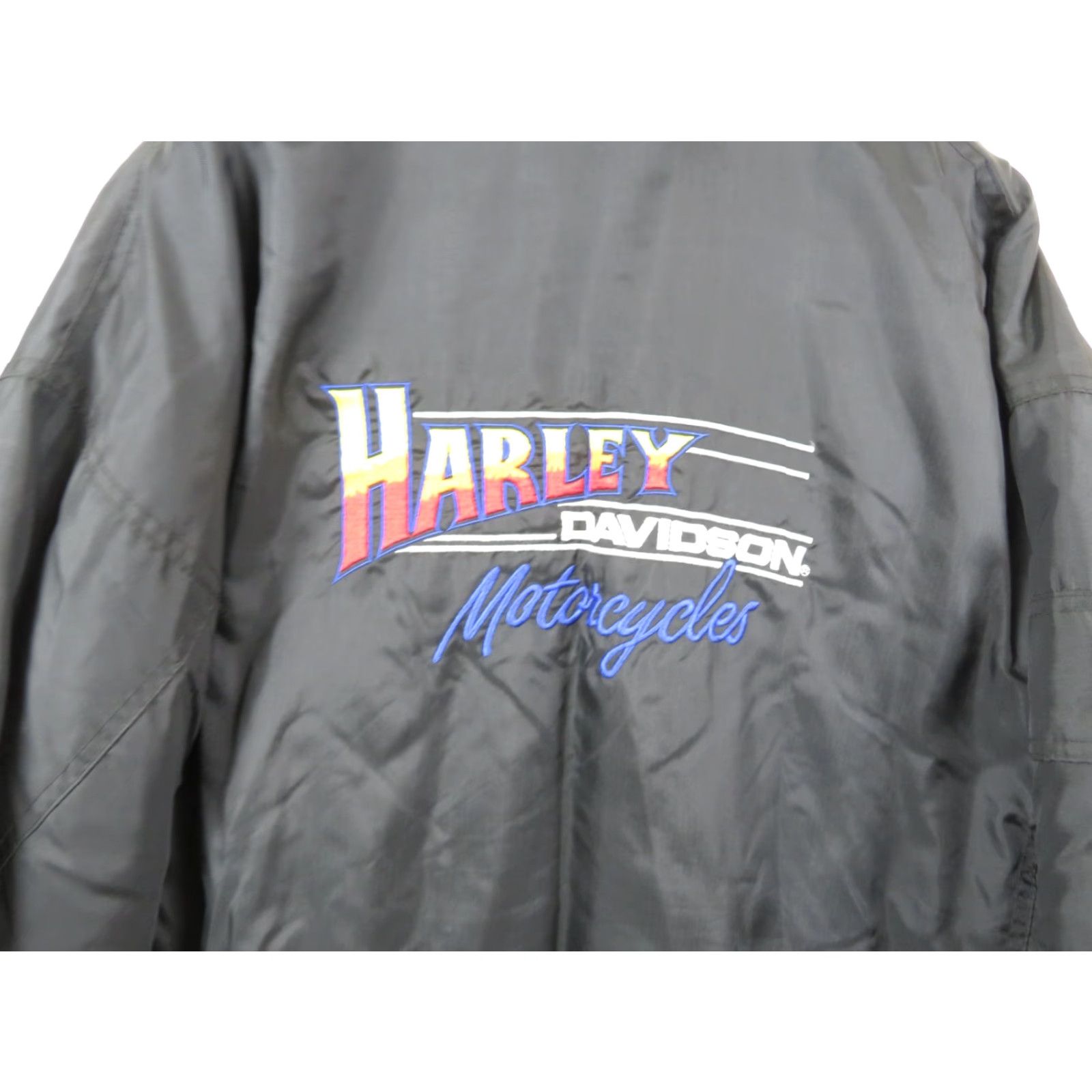 Harley Davidson VINTAGE Harley-Davidson Jacket Motorcycle Mens XL Black Nylon Belted Zip Size US XL / EU 56 / 4 - 7 Thumbnail