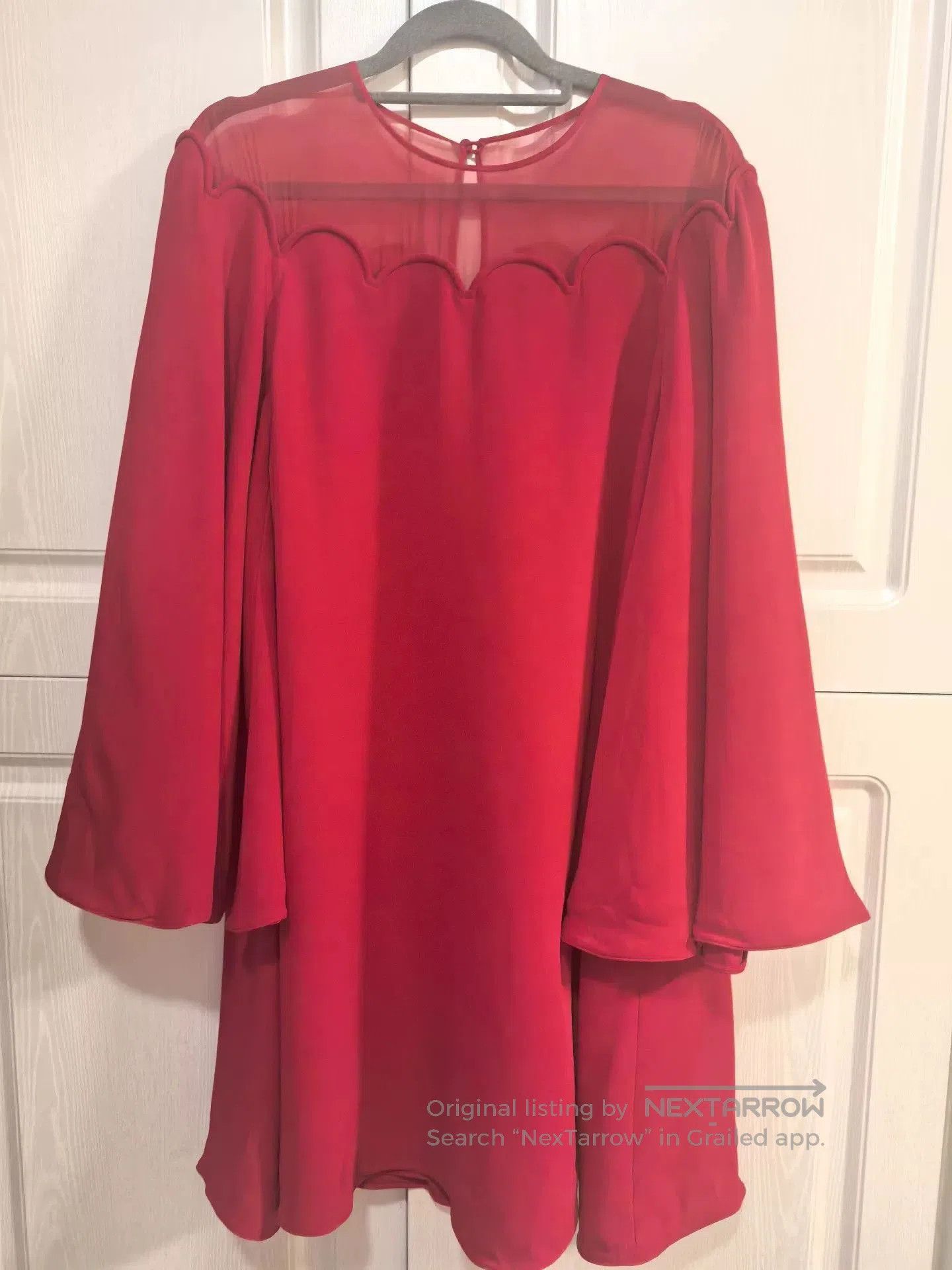 Valentino Valentino Red Mesh Panel Dress. Size S / US 4 / IT 40 - 3 Thumbnail
