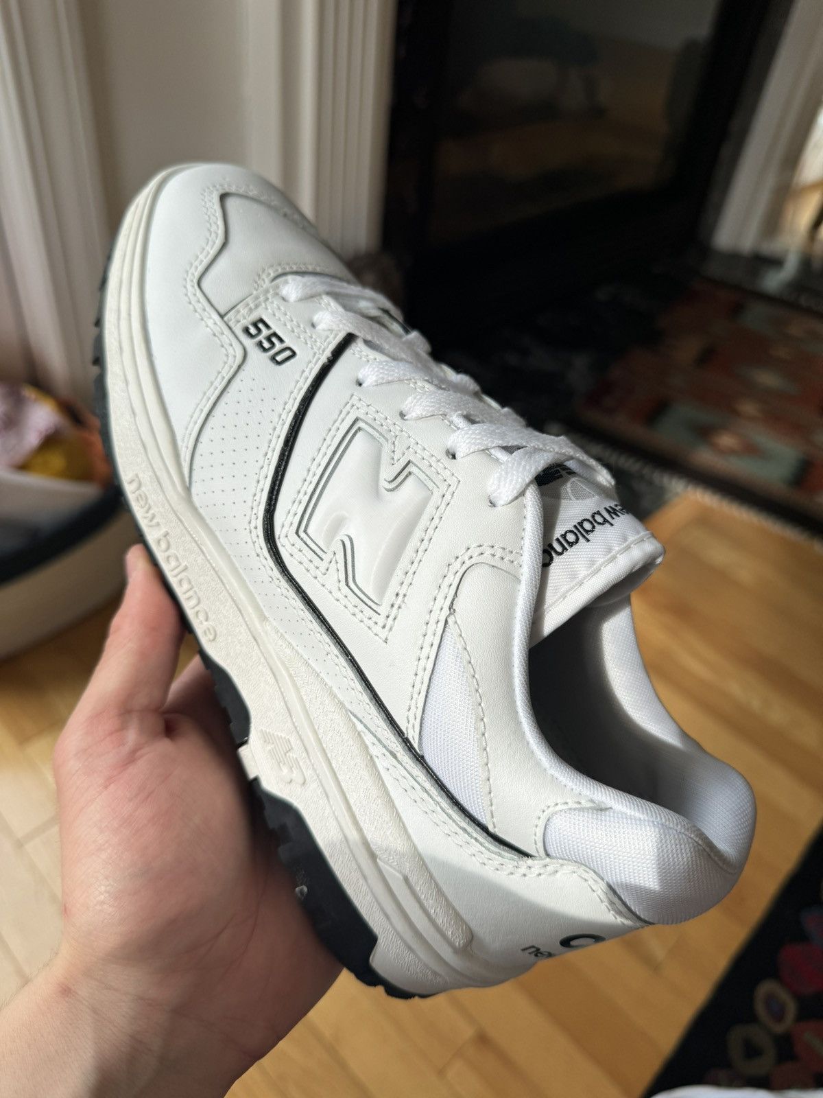 image of Comme Des Garcons x New Balance Commes De Garçon New Balance 550 - Size 8 Shoes in White, Men's