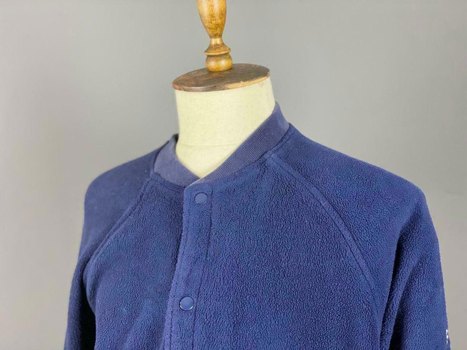 Polo Ralph Lauren Polo Ralph Lauren Blue Big Logo Snap Fleece Jacket Size S Size S / US 4 / IT 40 - 2 Thumbnail