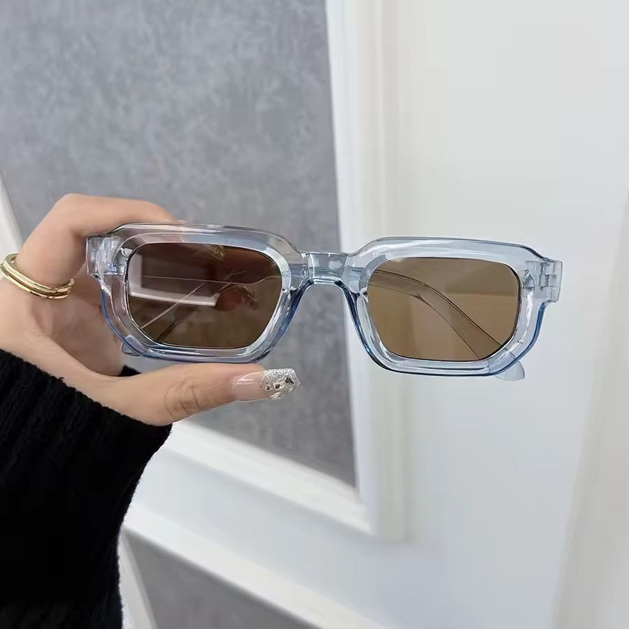 Electric Visual Blue Square Sunglasses - Clear Frames with Brown Lenses Size ONE SIZE - 2 Thumbnail