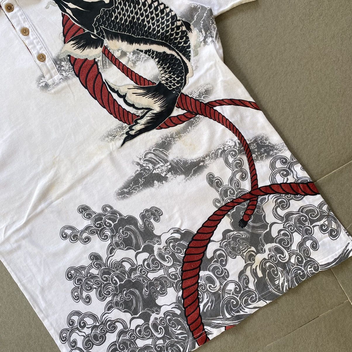 Japanese Brand Fish koi japanese tradition polo tee Size US XXL / EU 58 / 5 - 2 Thumbnail