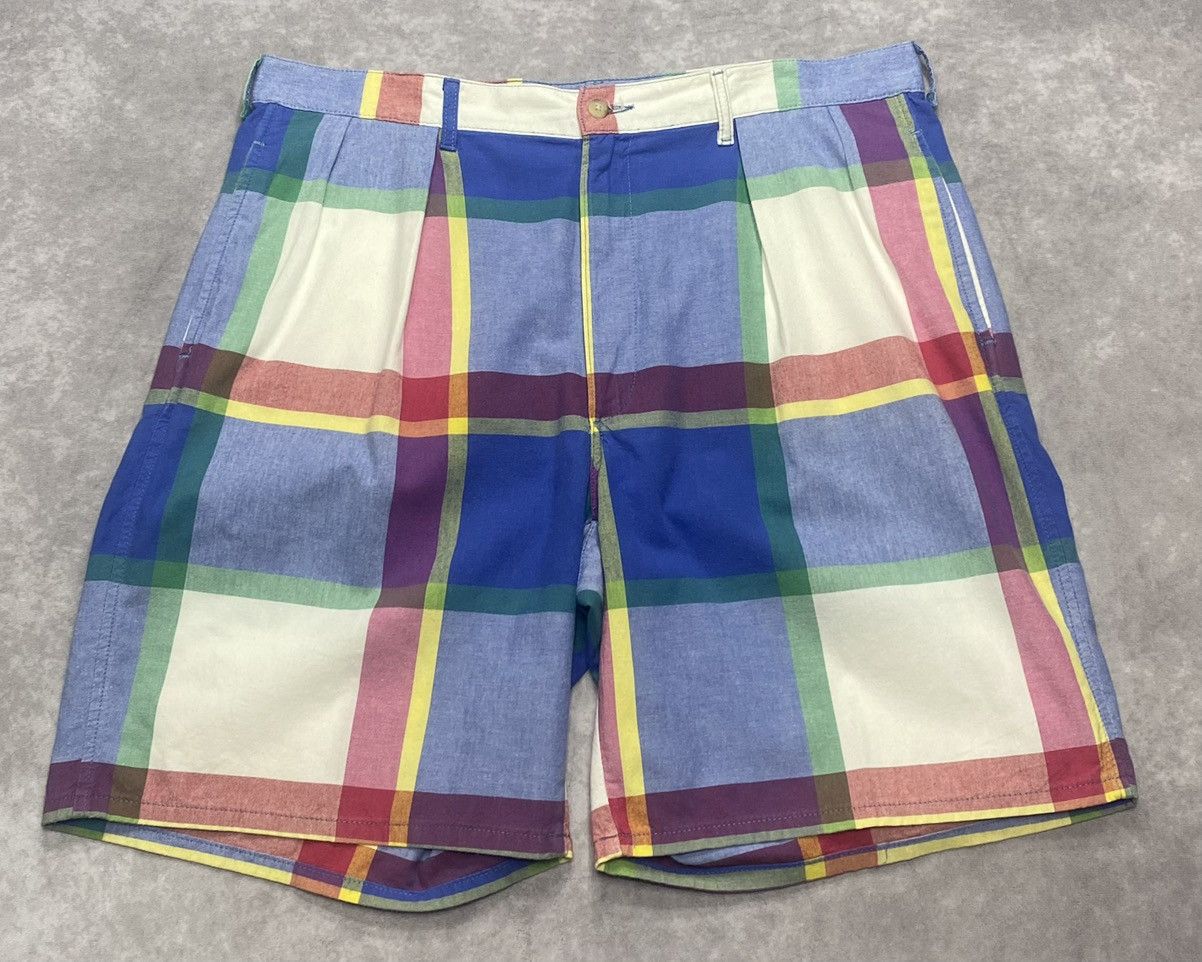 Polo Ralph Lauren 90’s Vintage Polo Ralph Lauren Plaid Madras Shorts Size US 36 / EU 52 - 1 Thumbnail