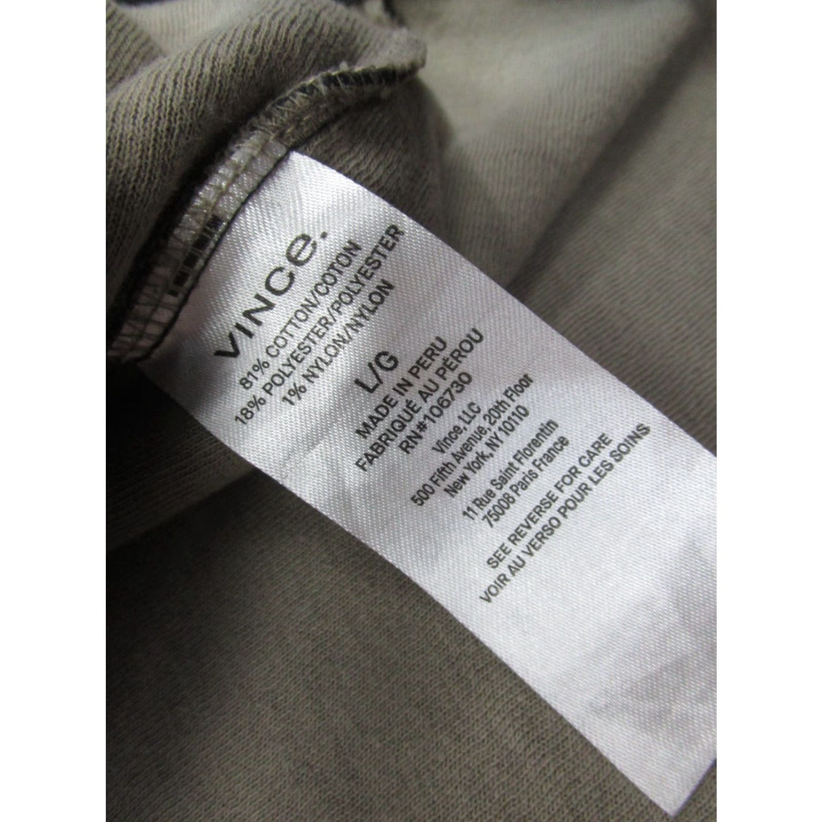 Vince Vince Polo Shirt Mens L Gray Long Sleeve Rugby Preppy Casual Solid Cotton Blend Shirt Size US L / EU 52-54 / 3 - 6 Thumbnail